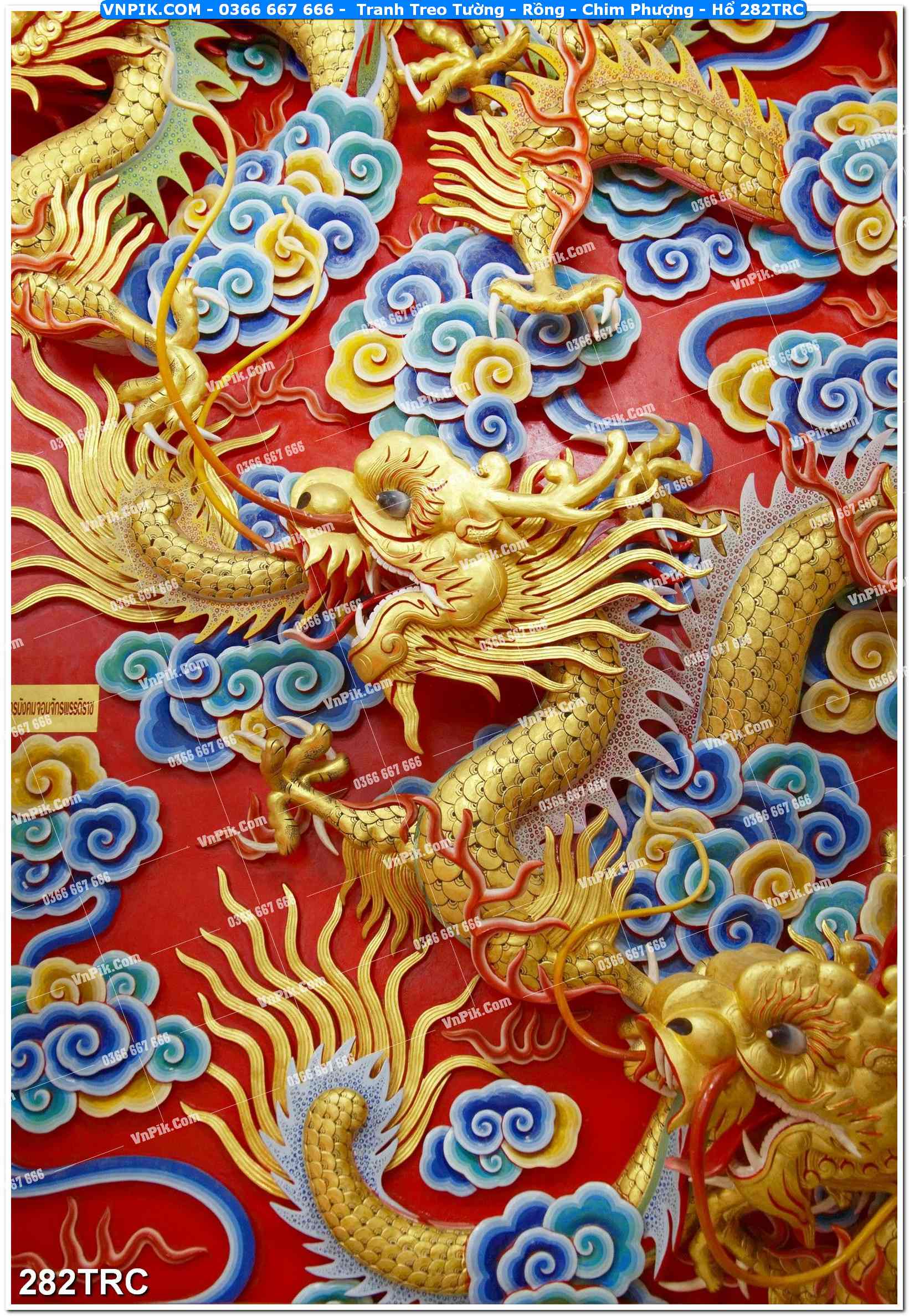 Tranh Treo Tường – Rồng – Chim Phượng – Hổ 282TRC