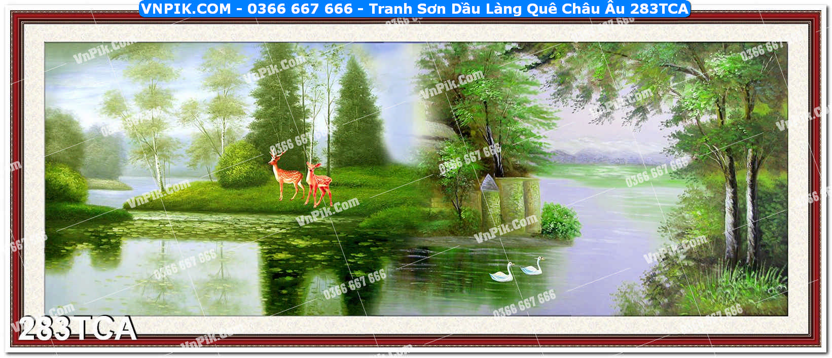 Tranh Sơn Dầu Làng Quê Châu Âu (283TCA)