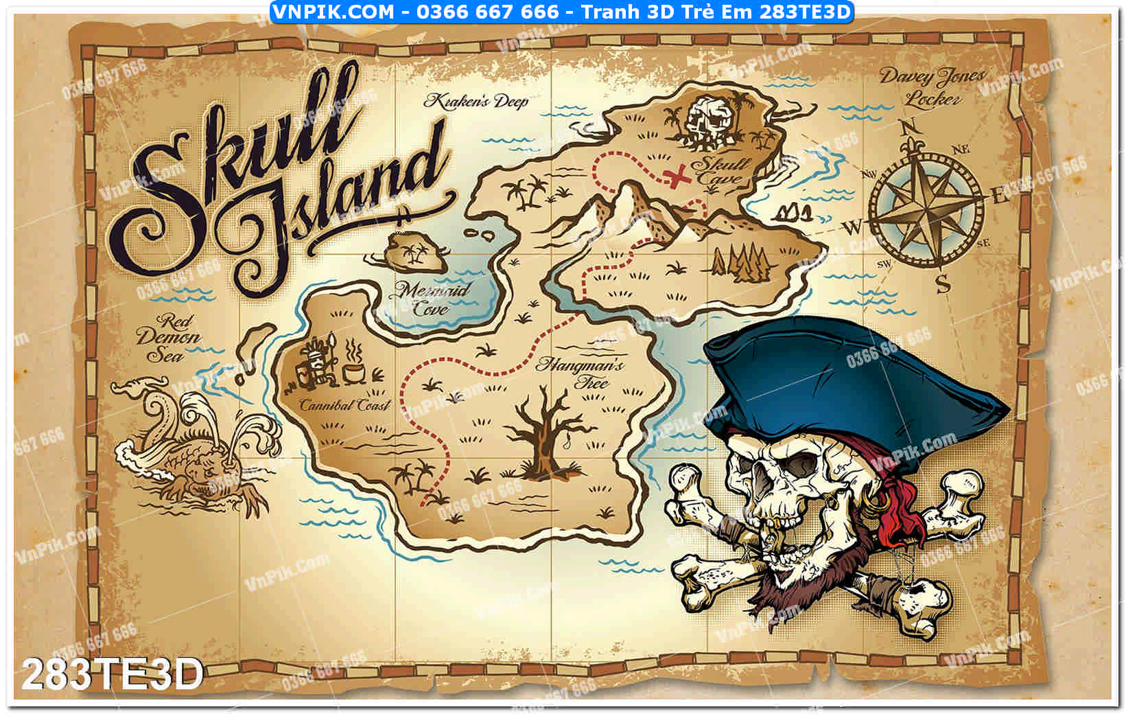 Tranh 3D Trẻ Em 283TE3D