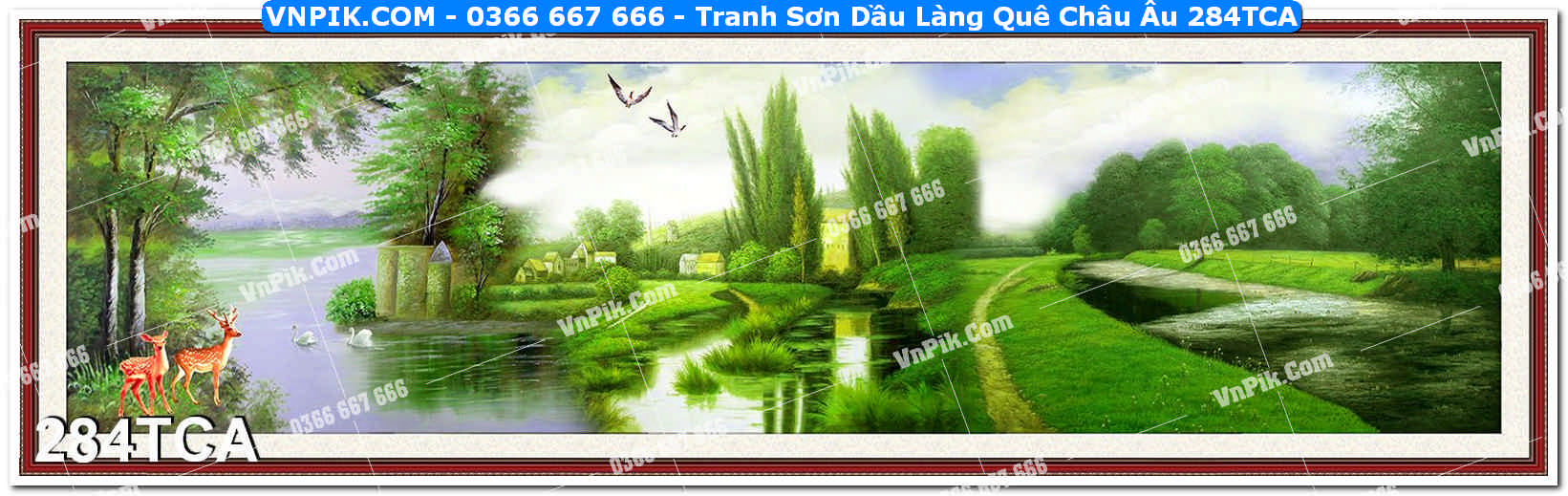 Tranh Sơn Dầu Làng Quê Châu Âu (284TCA)