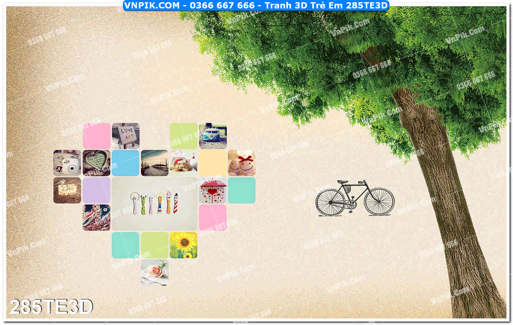 Tranh 3D Trẻ Em 285TE3D