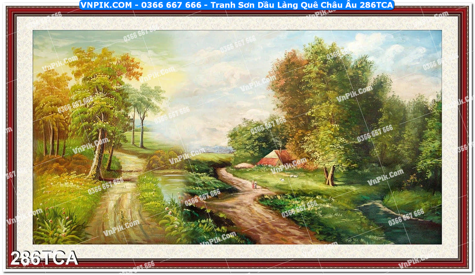 Tranh Sơn Dầu Làng Quê Châu Âu (286TCA)