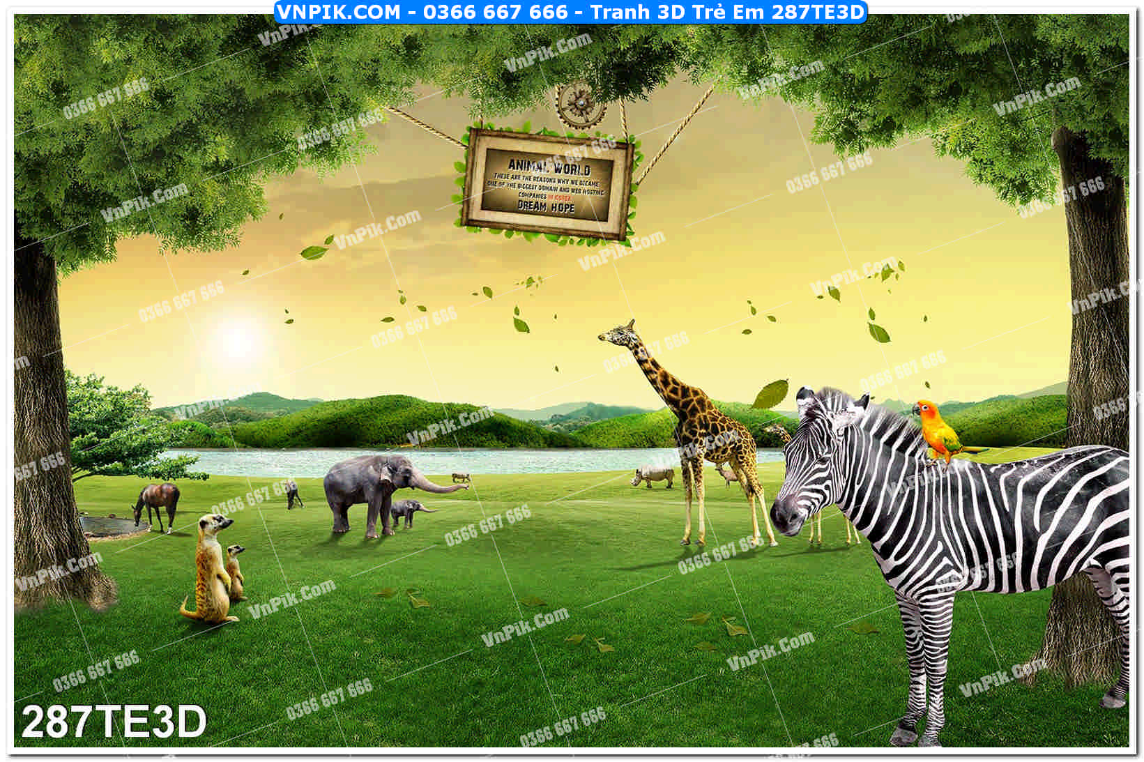 Tranh 3D Trẻ Em 287TE3D