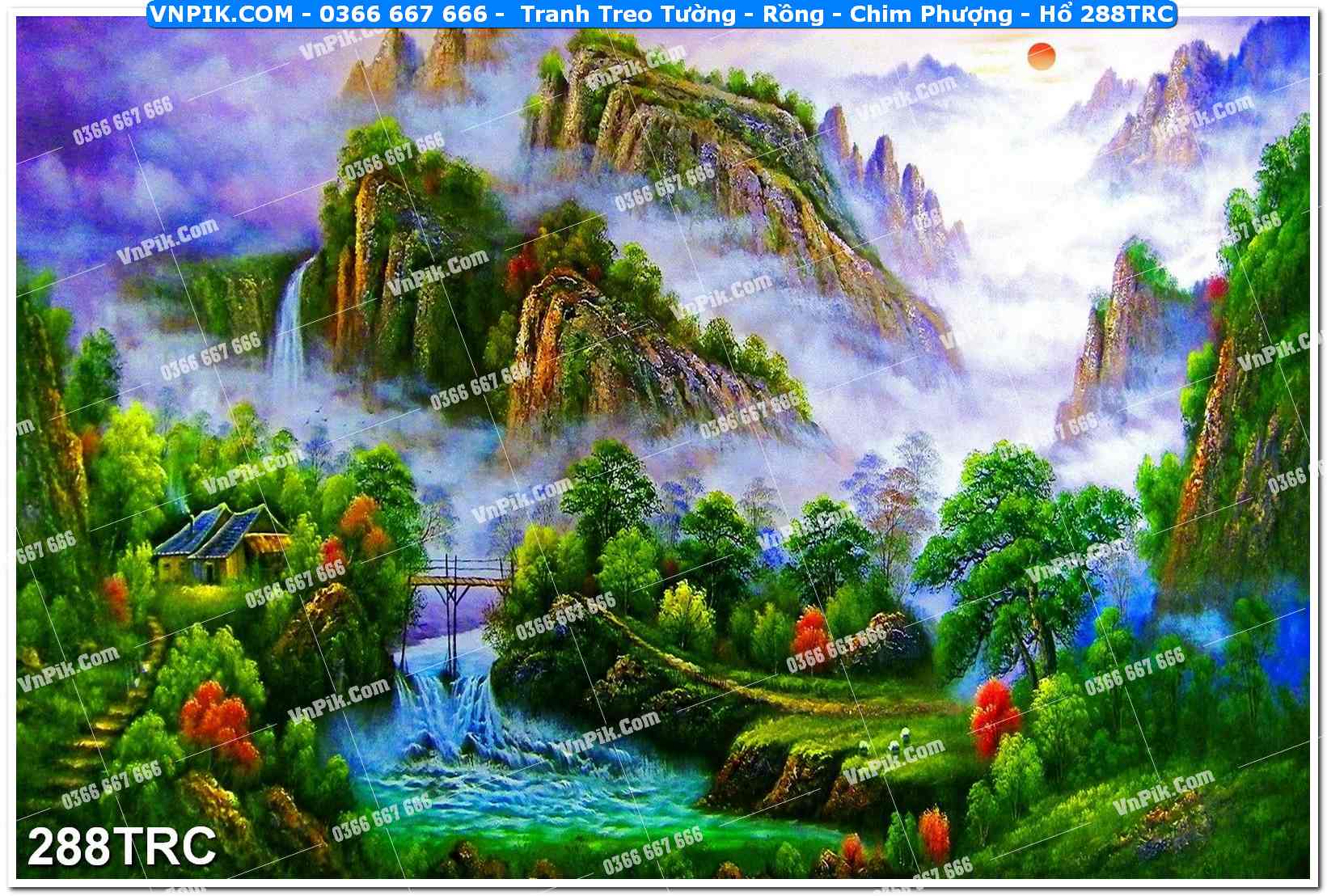 Tranh Treo Tường – Rồng – Chim Phượng – Hổ 288TRC