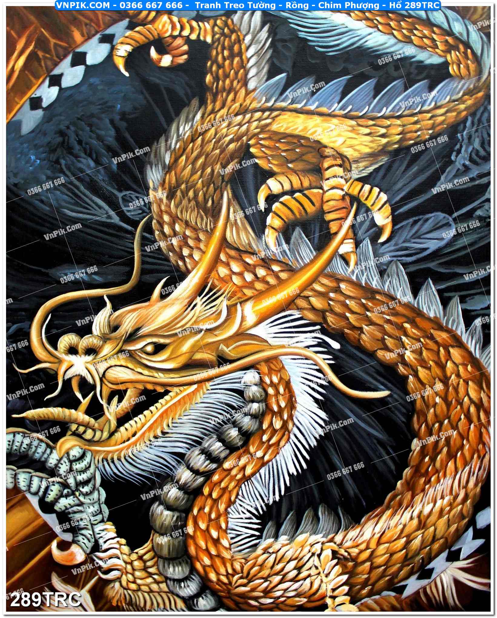 Tranh Treo Tường – Rồng – Chim Phượng – Hổ 289TRC