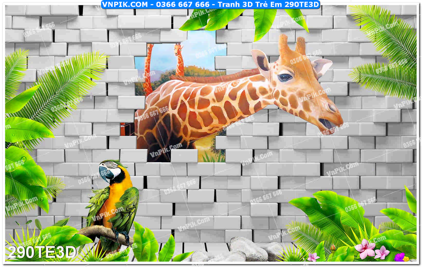 Tranh 3D Trẻ Em 290TE3D