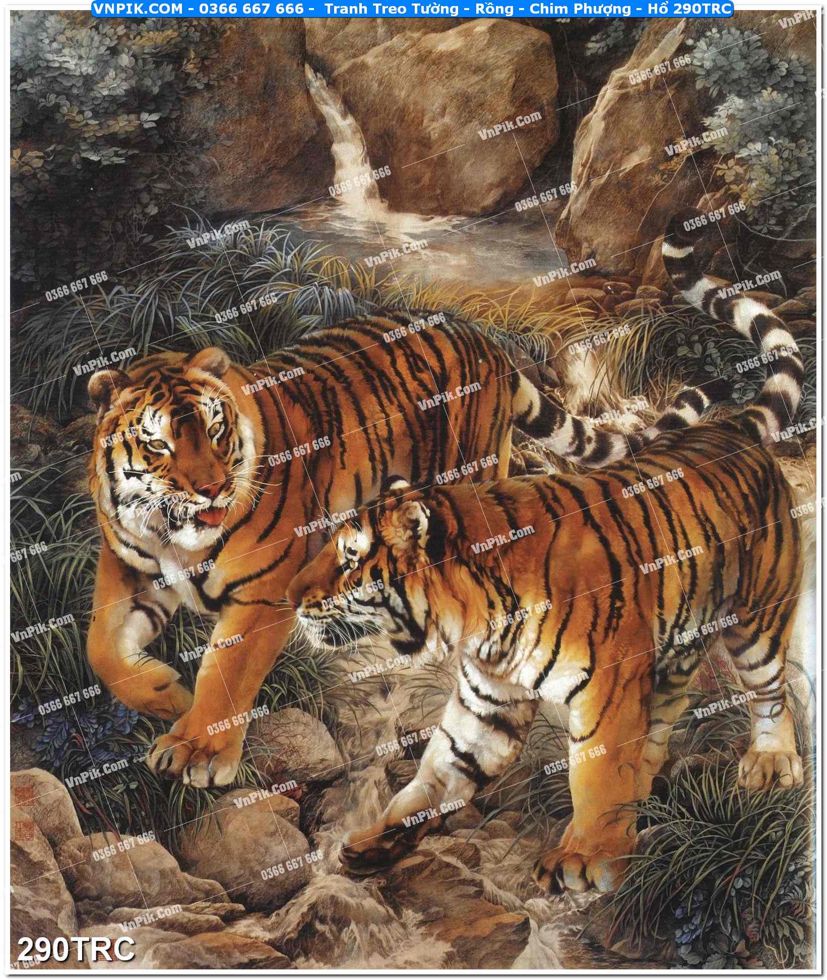 Tranh Treo Tường – Rồng – Chim Phượng – Hổ 290TRC