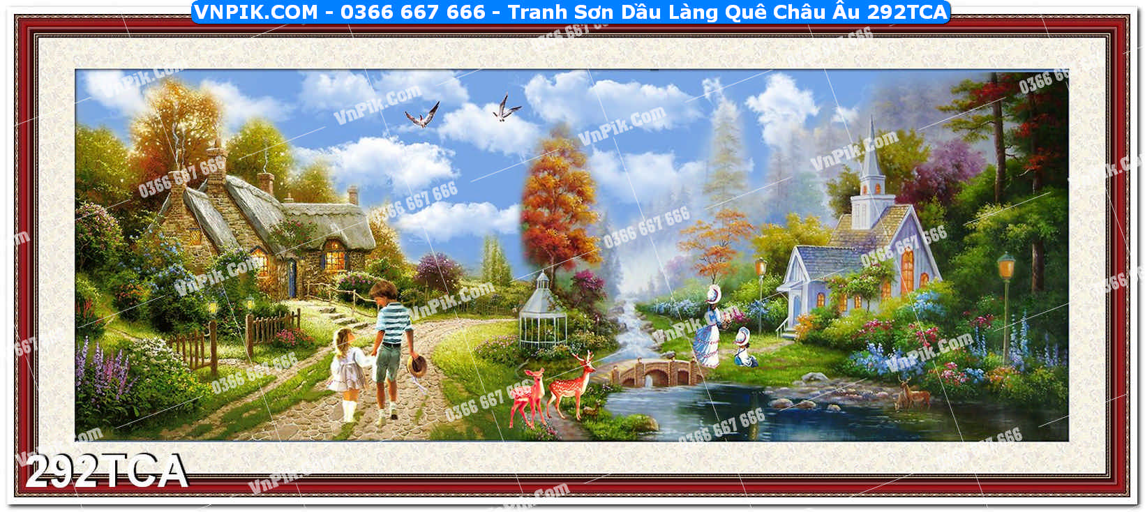 Tranh Sơn Dầu Làng Quê Châu Âu (292TCA)
