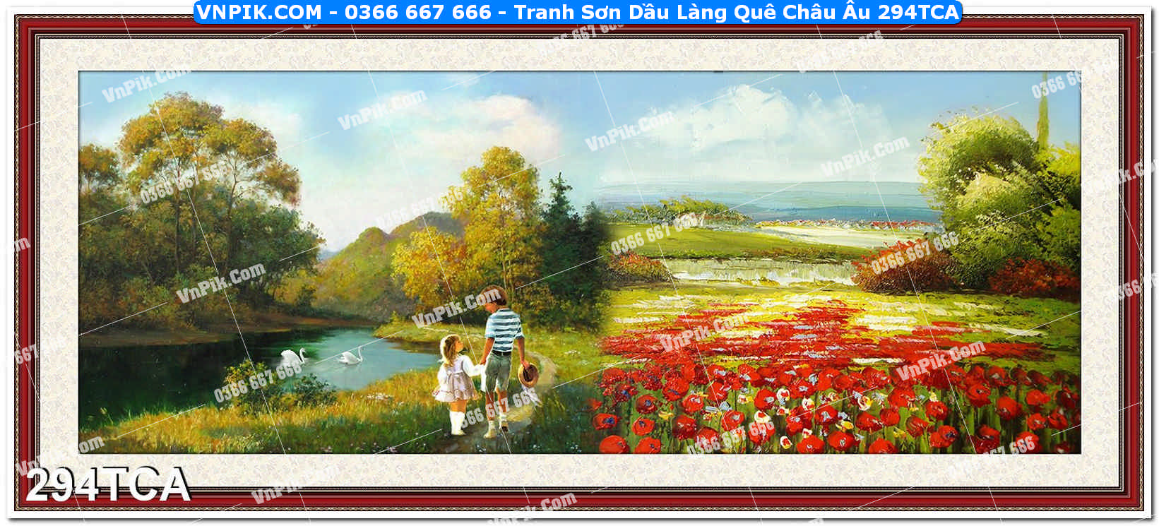 Tranh Sơn Dầu Làng Quê Châu Âu (294TCA)