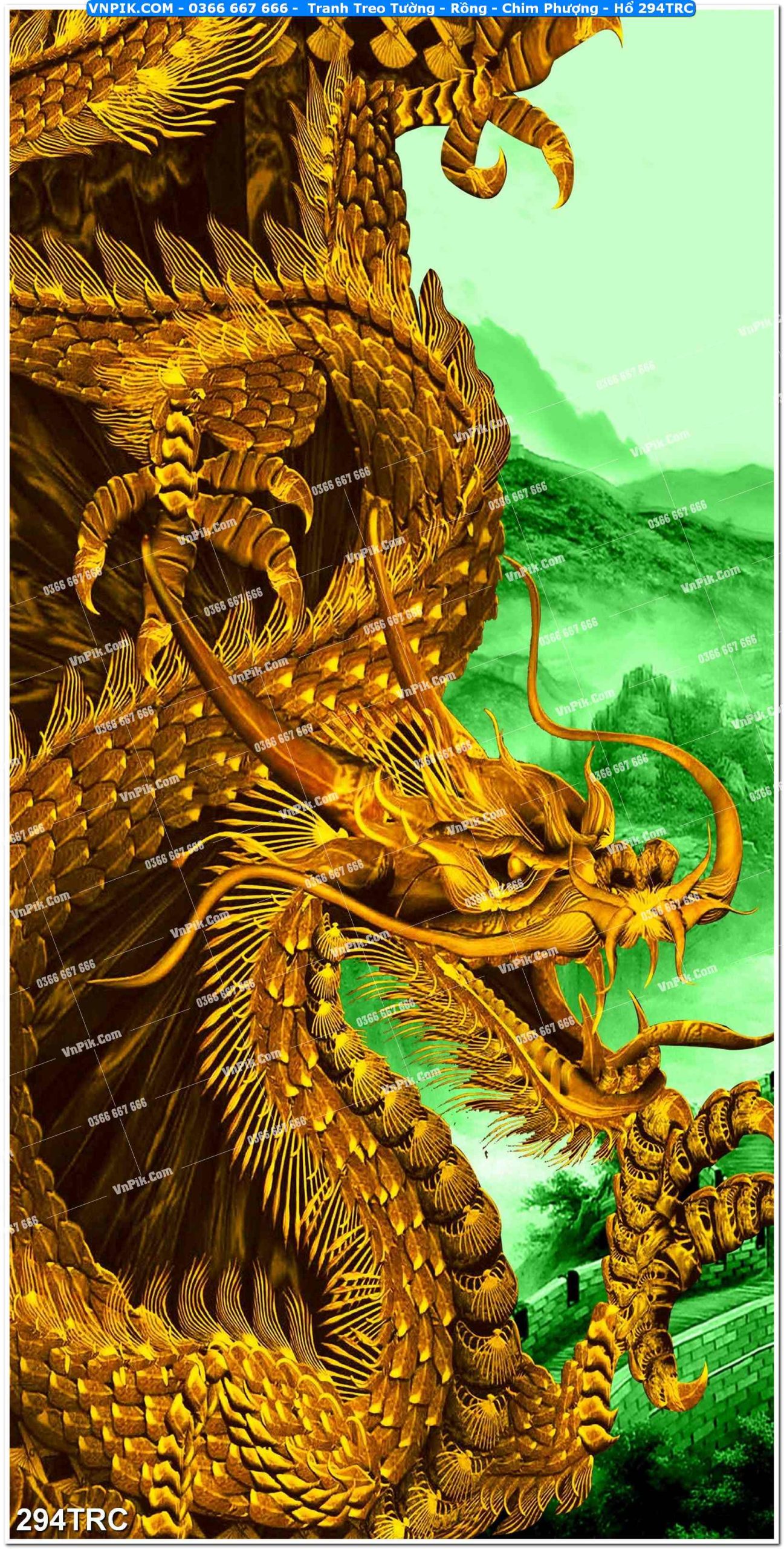 Tranh Treo Tường – Rồng – Chim Phượng – Hổ 294TRC
