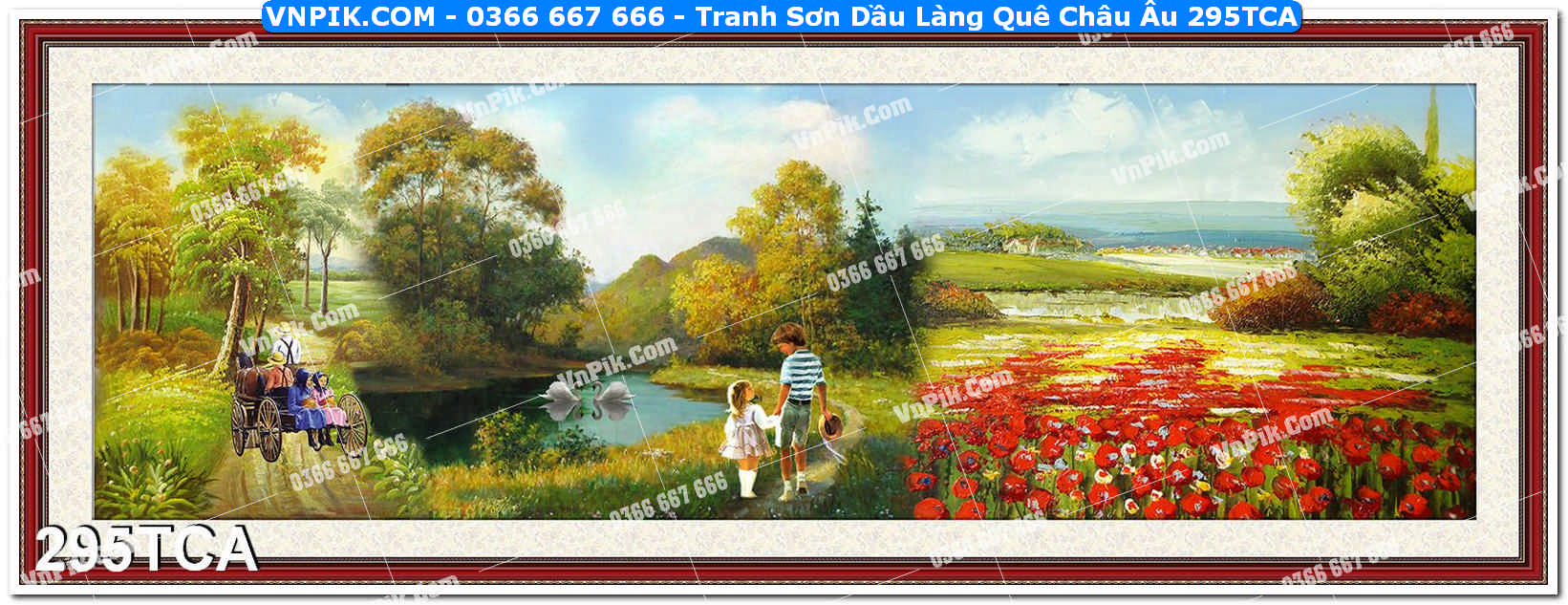 Tranh Sơn Dầu Làng Quê Châu Âu (295TCA)