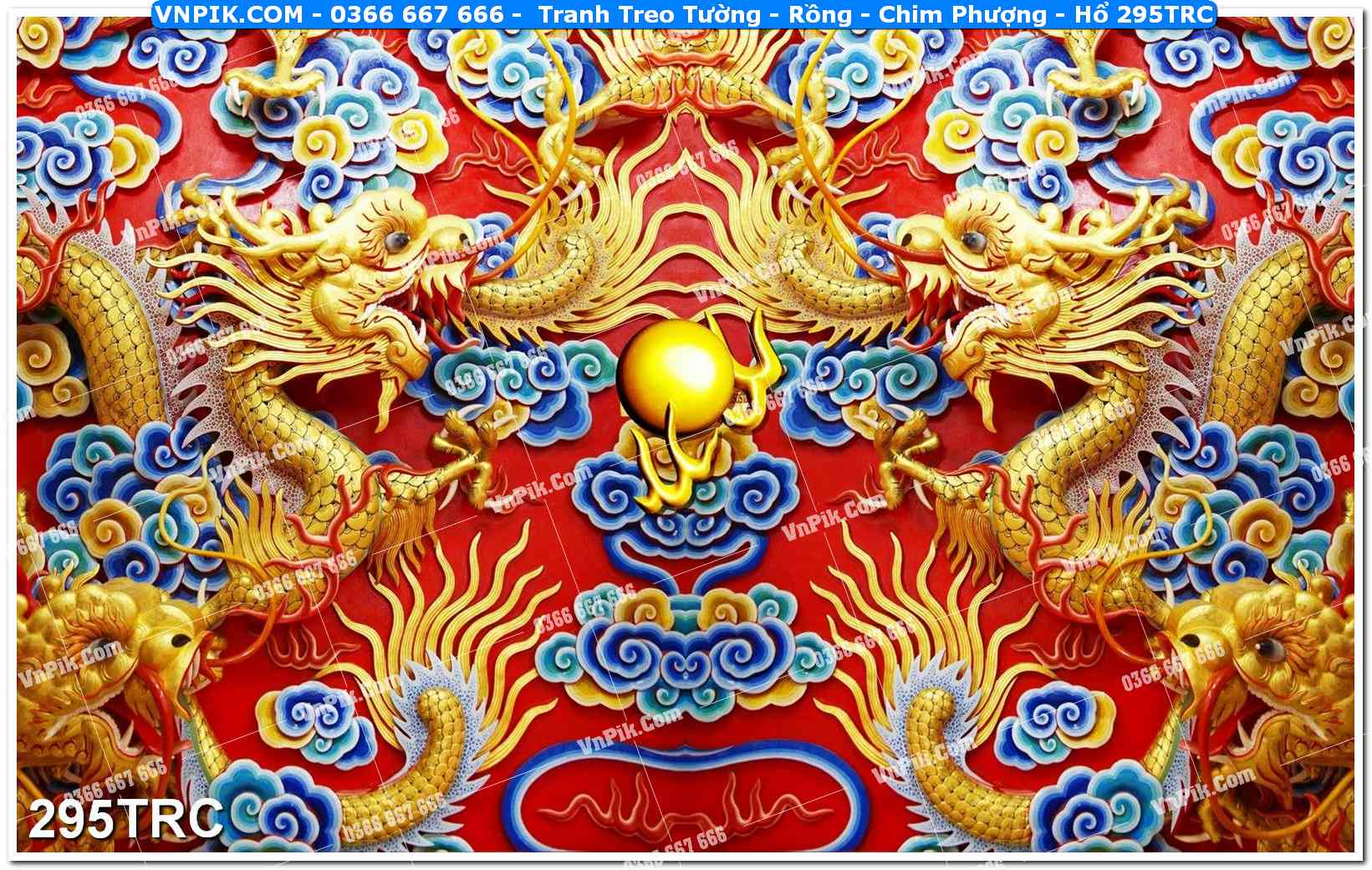 Tranh Treo Tường – Rồng – Chim Phượng – Hổ 295TRC