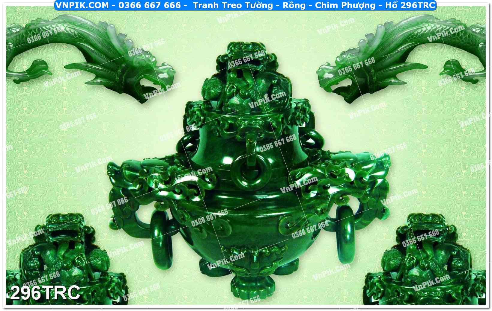 Tranh Treo Tường – Rồng – Chim Phượng – Hổ 296TRC