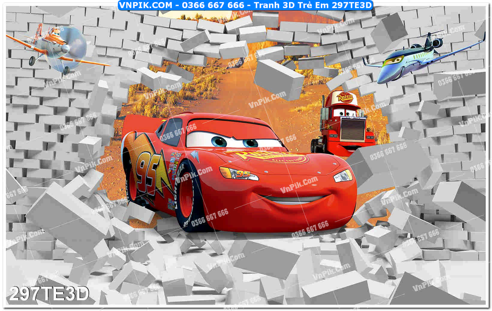 Tranh 3D Trẻ Em 297TE3D