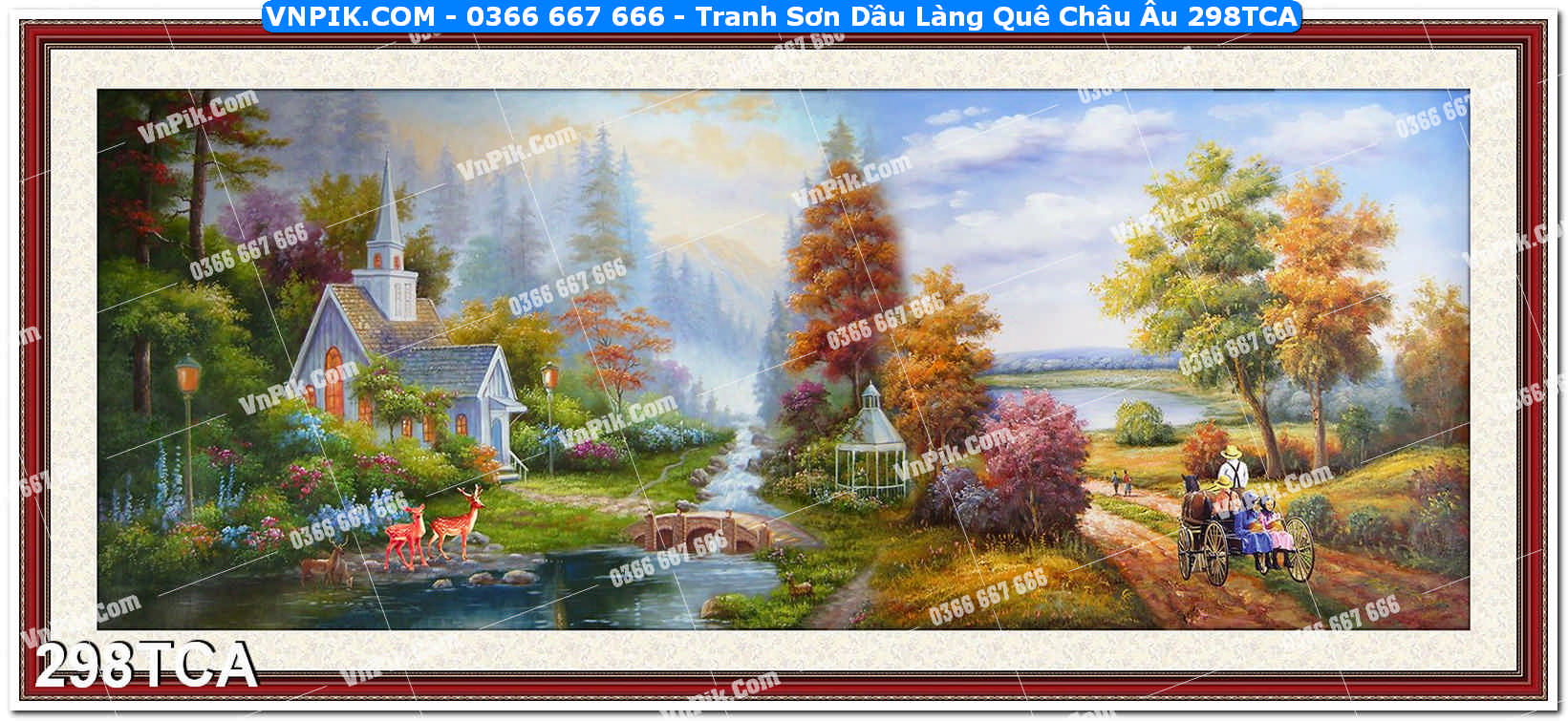 Tranh Sơn Dầu Làng Quê Châu Âu (298TCA)