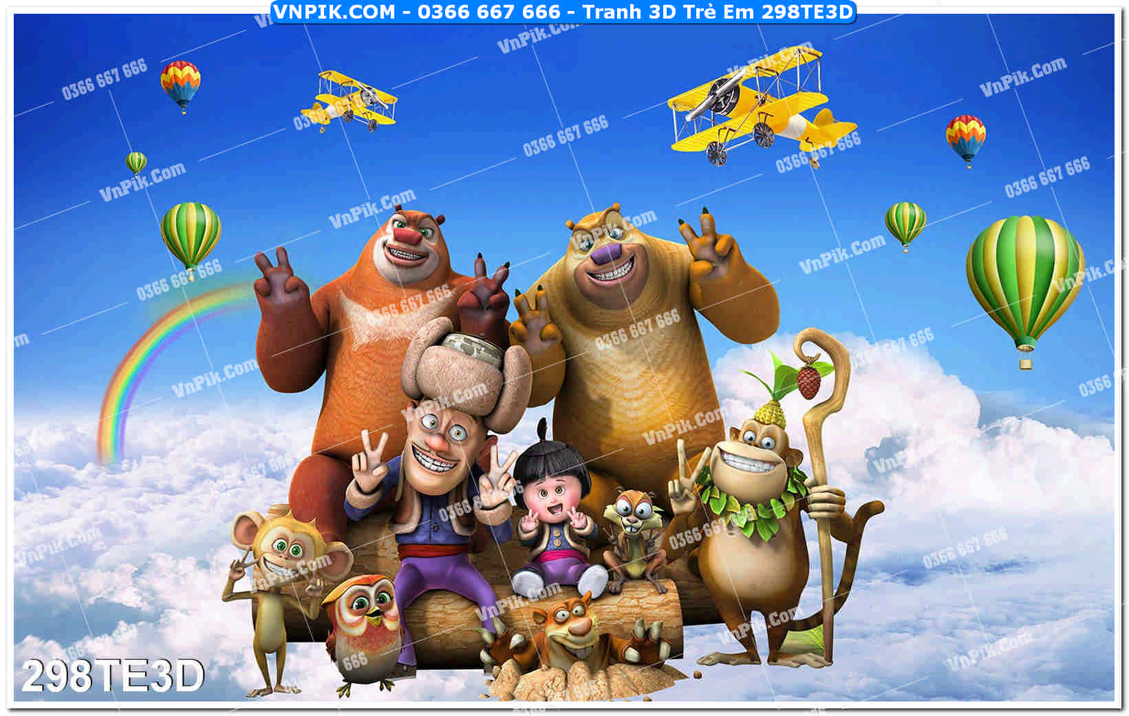 Tranh 3D Trẻ Em 298TE3D