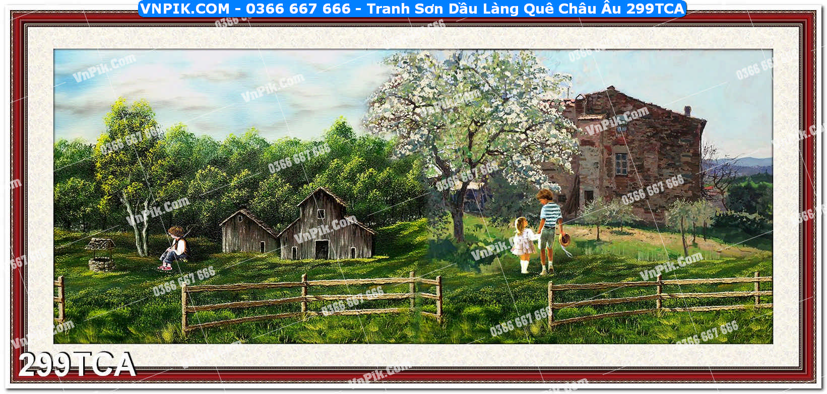 Tranh Sơn Dầu Làng Quê Châu Âu (299TCA)