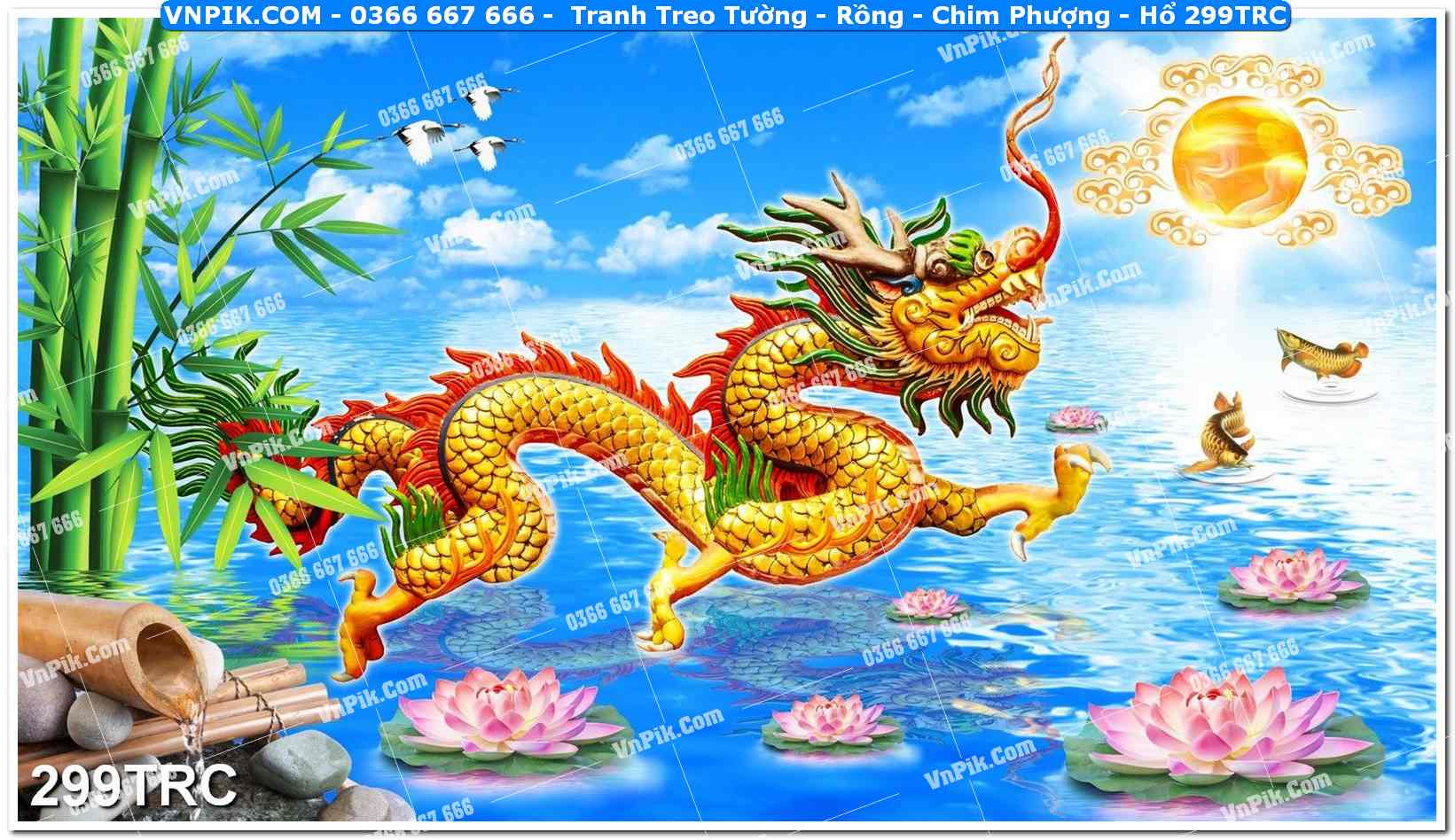 Tranh Treo Tường – Rồng – Chim Phượng – Hổ 299TRC