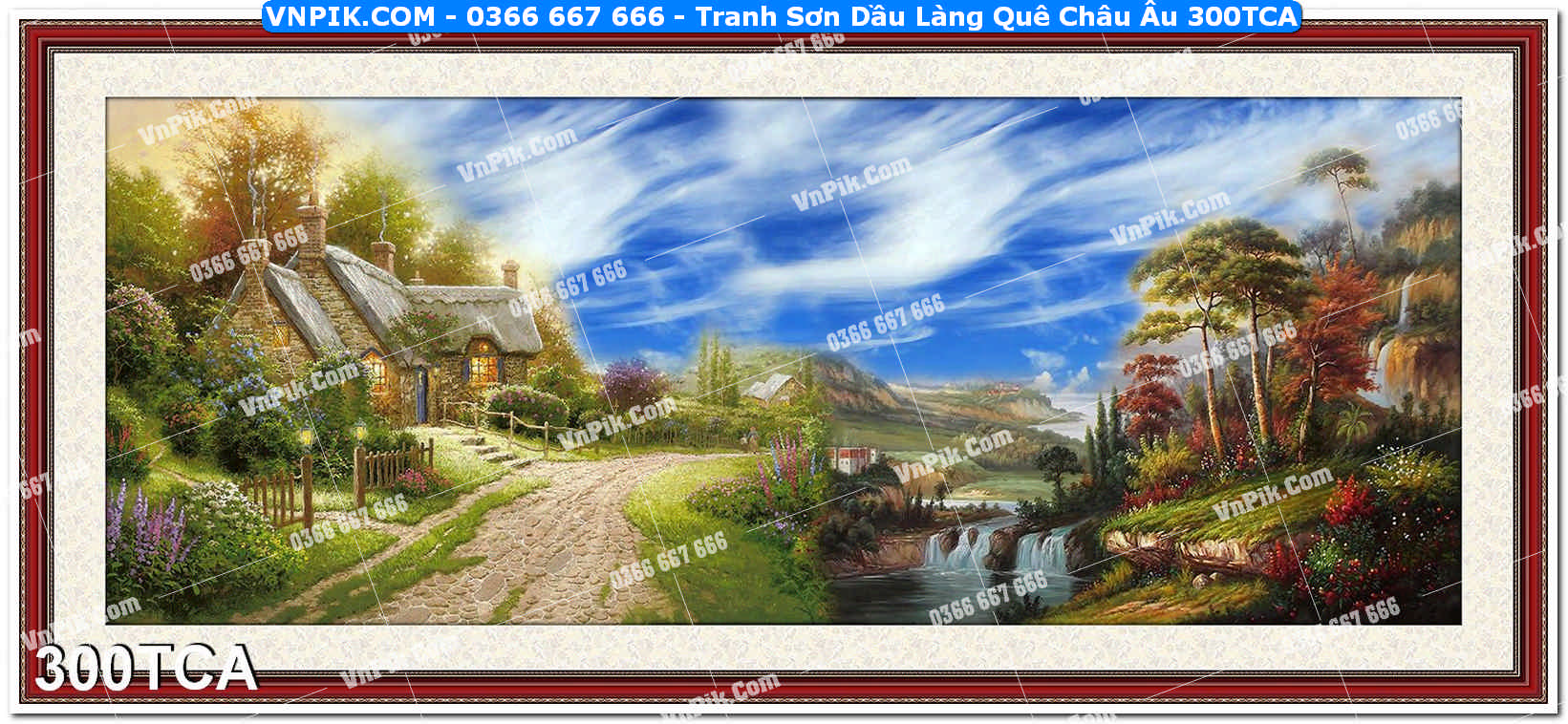 Tranh Sơn Dầu Làng Quê Châu Âu (300TCA)