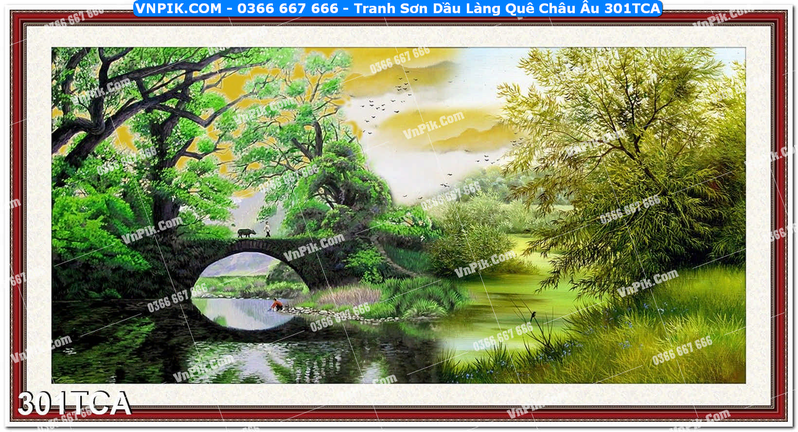 Tranh Sơn Dầu Làng Quê Châu Âu (301TCA)