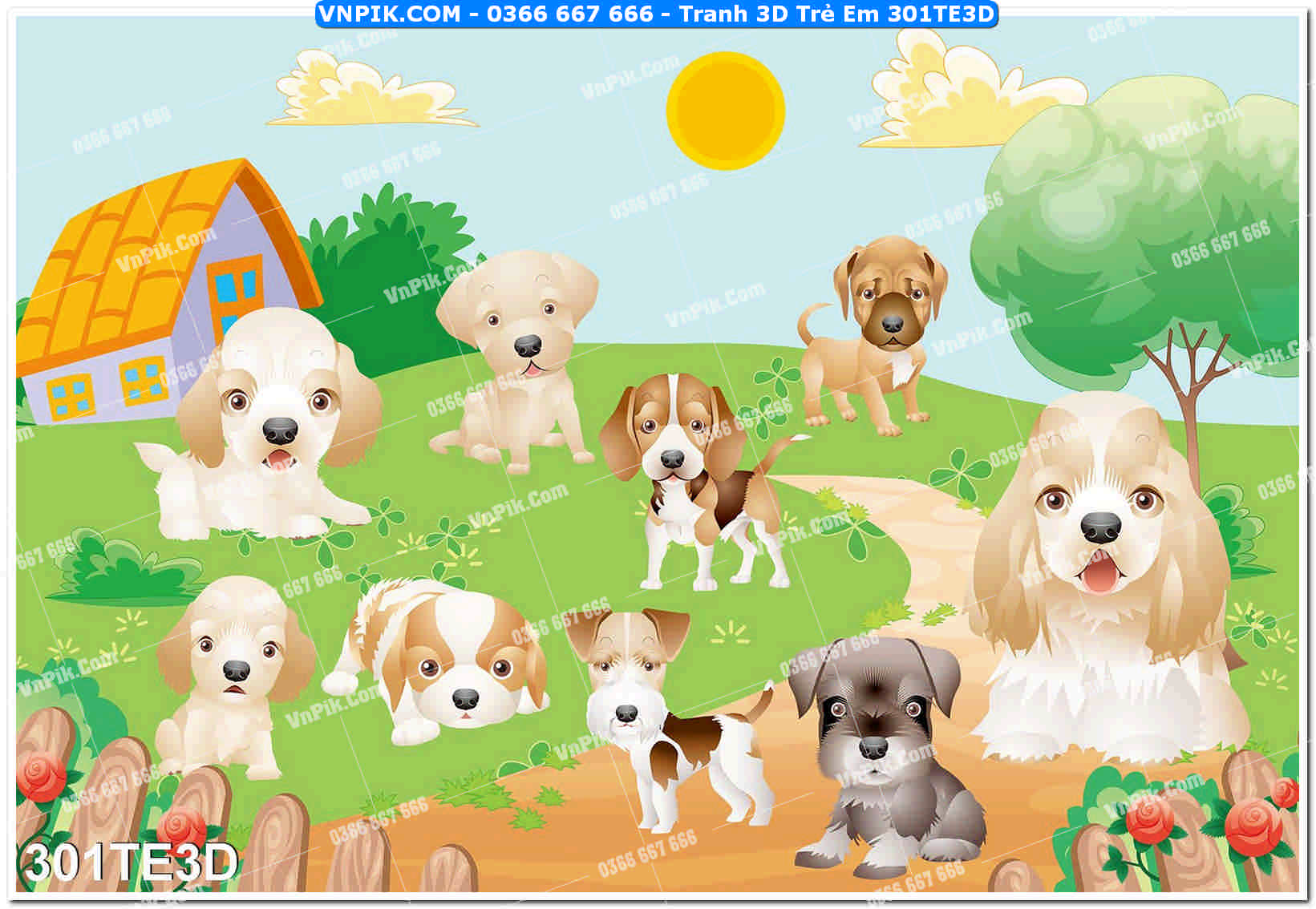 Tranh 3D Trẻ Em 301TE3D