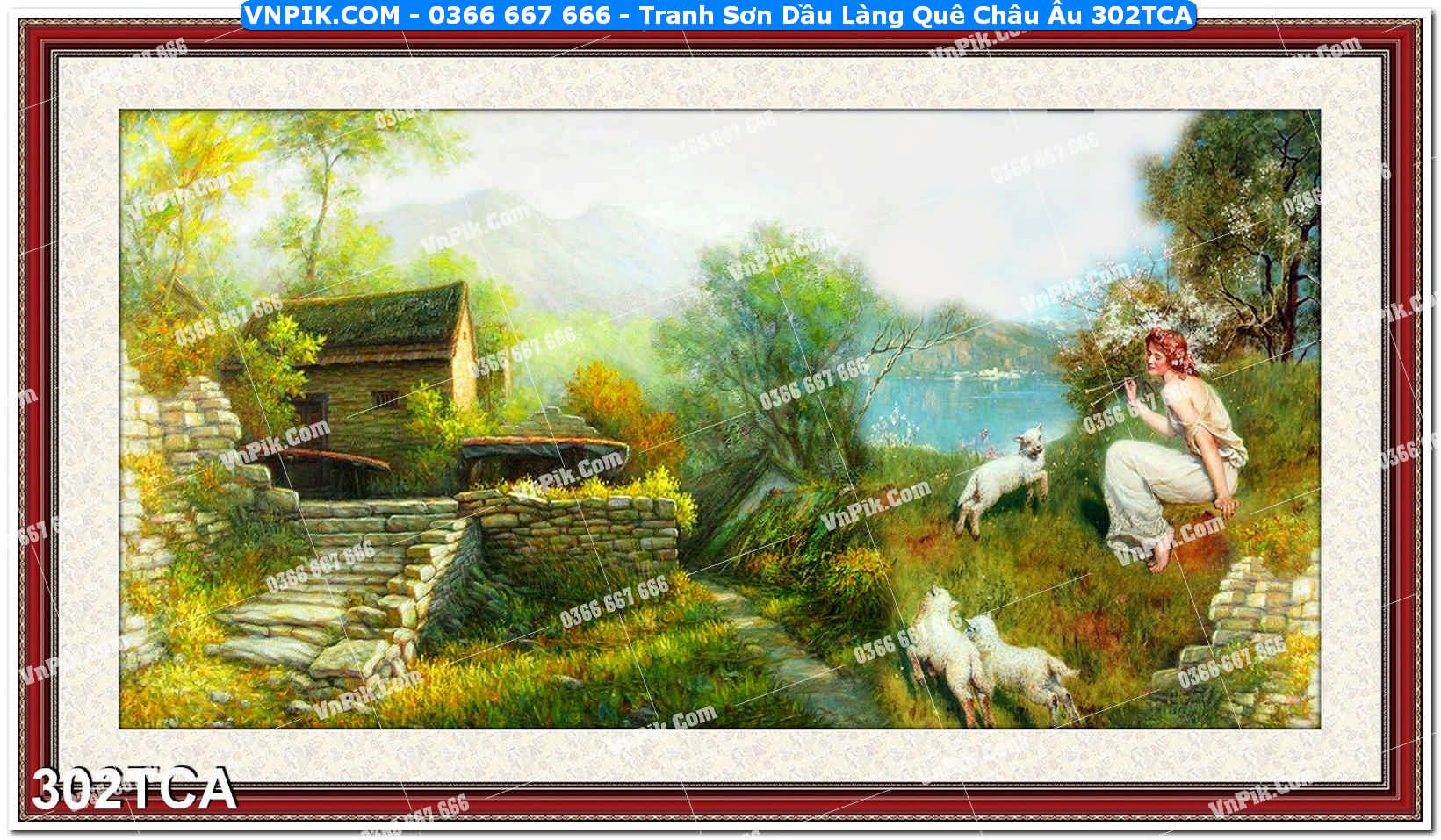 Tranh Sơn Dầu Làng Quê Châu Âu (302TCA)