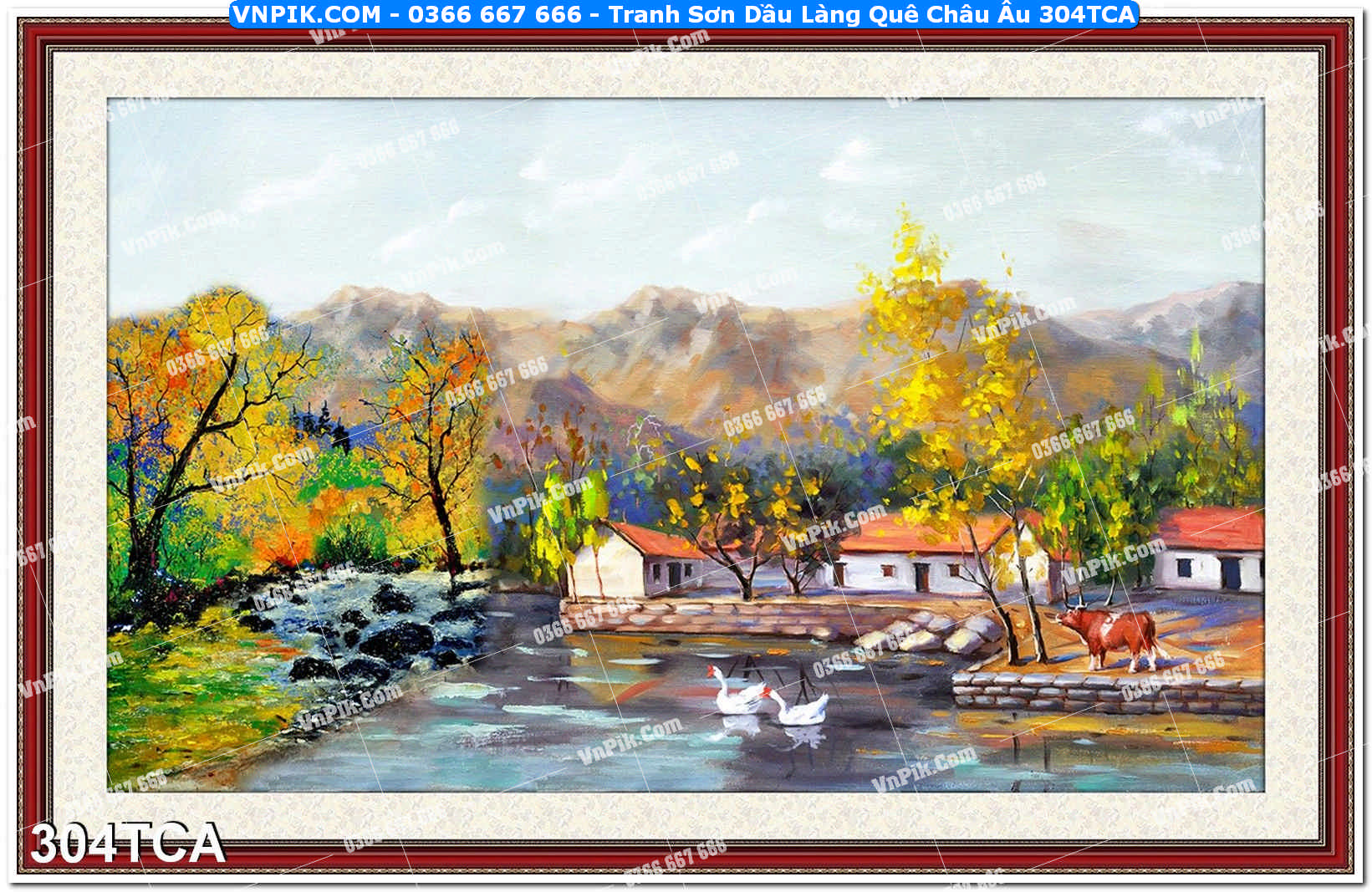 Tranh Sơn Dầu Làng Quê Châu Âu (304TCA)