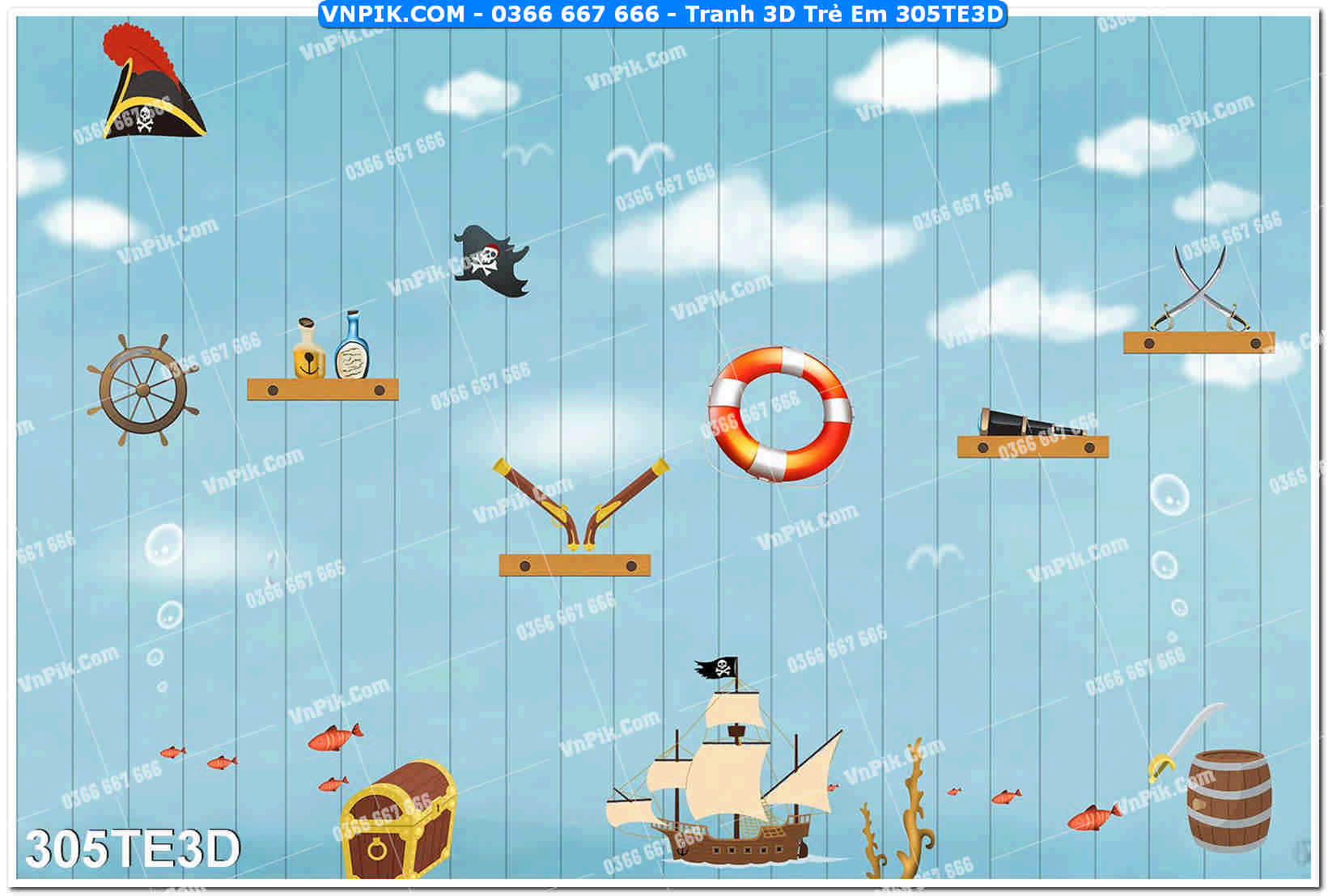 Tranh 3D Trẻ Em 305TE3D