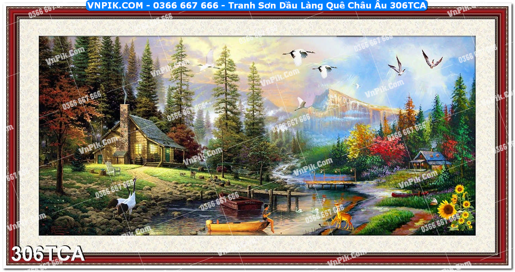 Tranh Sơn Dầu Làng Quê Châu Âu (306TCA)