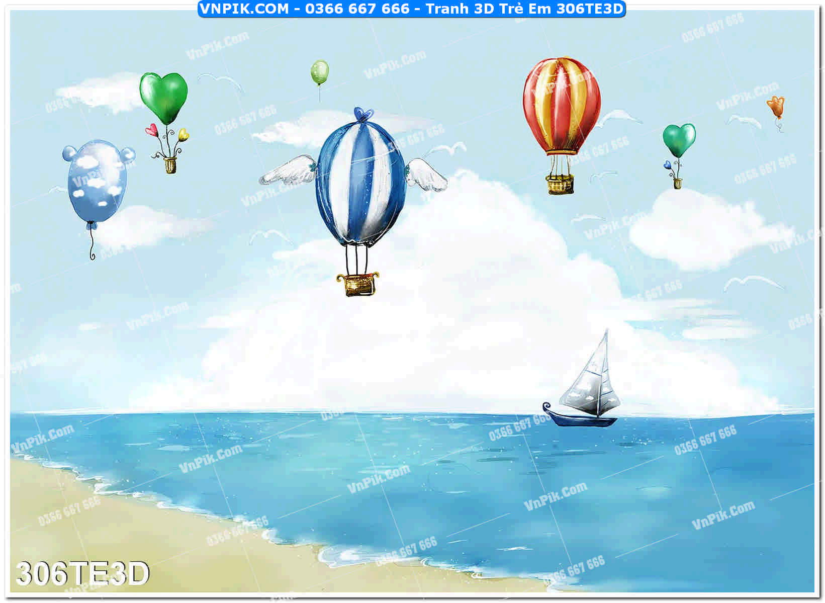 Tranh 3D Trẻ Em 306TE3D