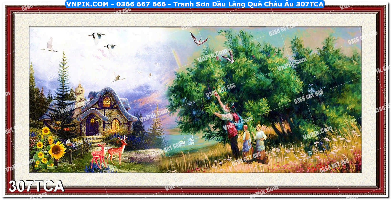 Tranh Sơn Dầu Làng Quê Châu Âu (307TCA)