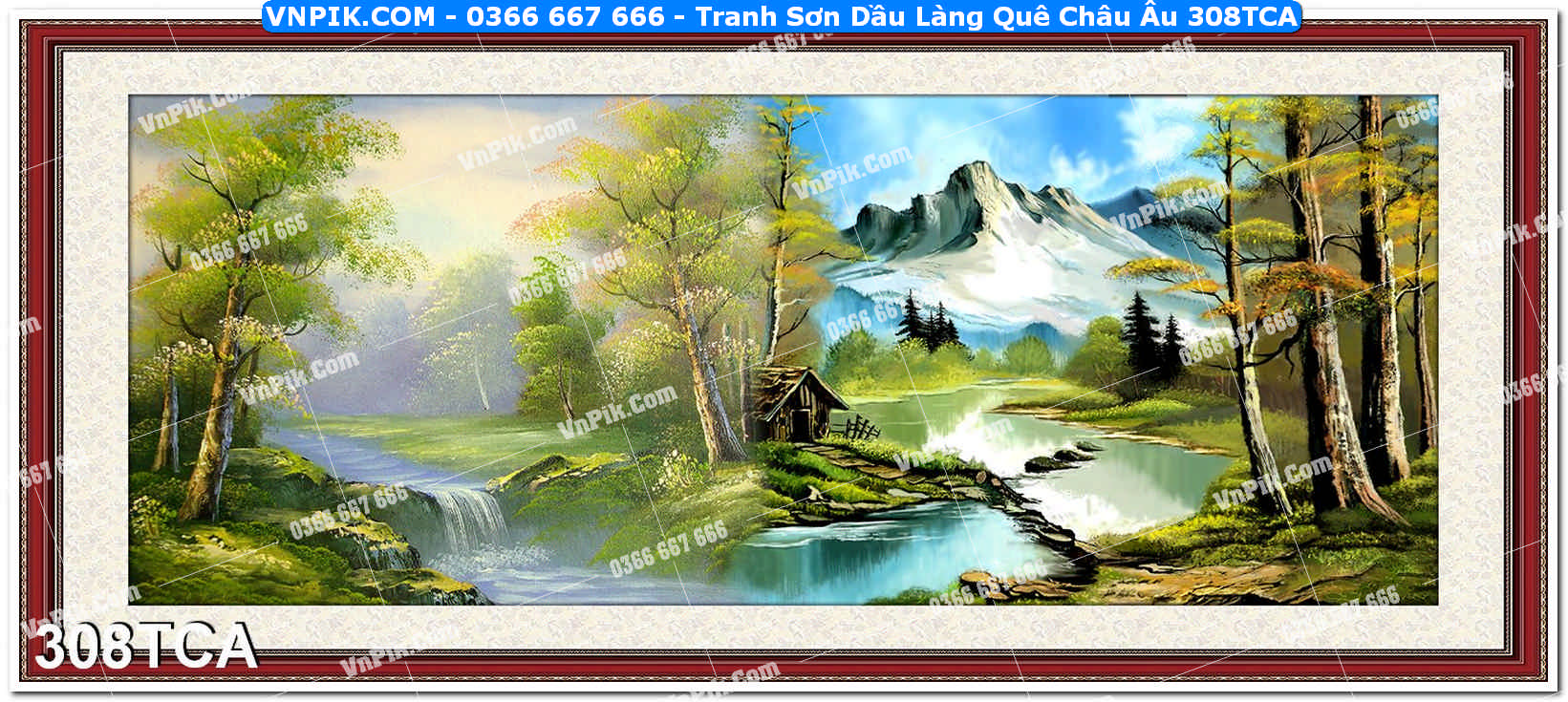 Tranh Sơn Dầu Làng Quê Châu Âu (308TCA)