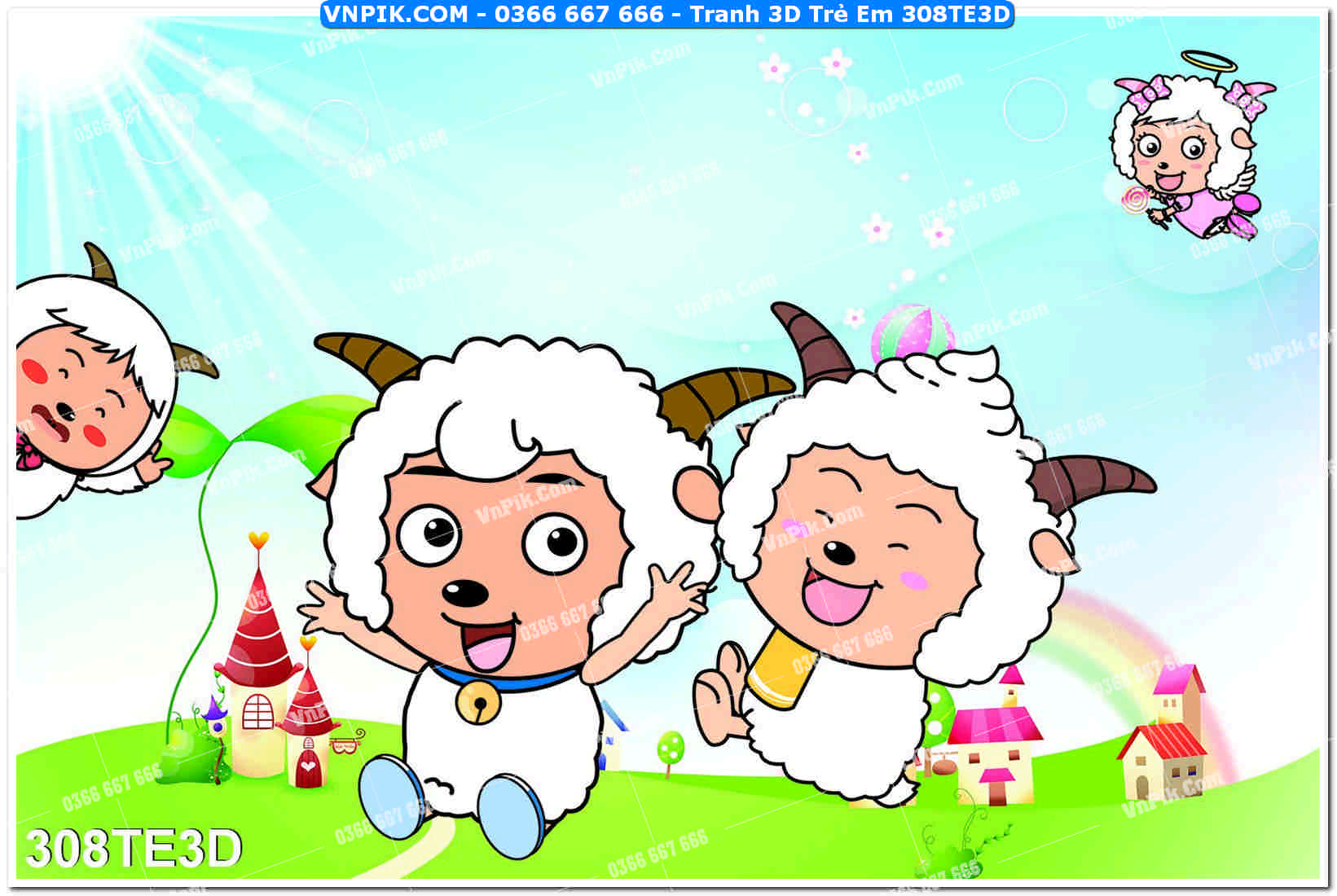 Tranh 3D Trẻ Em 308TE3D