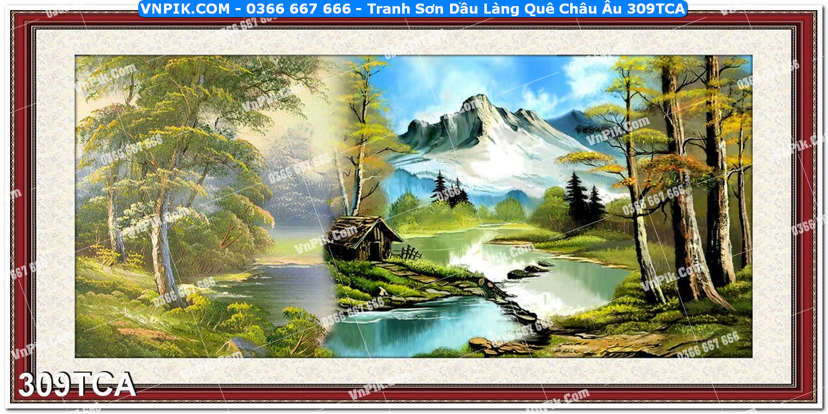 Tranh Sơn Dầu Làng Quê Châu Âu (309TCA)