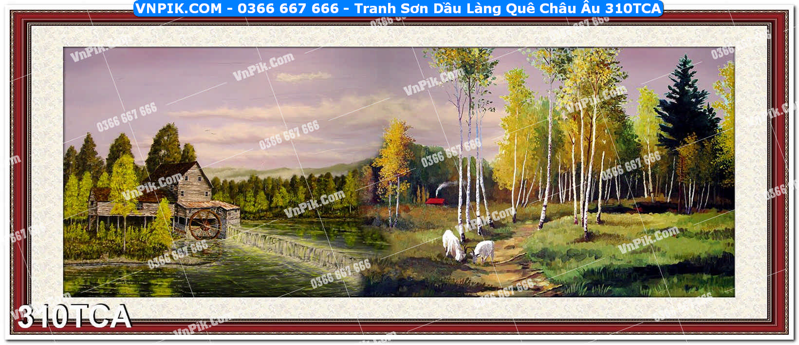 Tranh Sơn Dầu Làng Quê Châu Âu (310TCA)