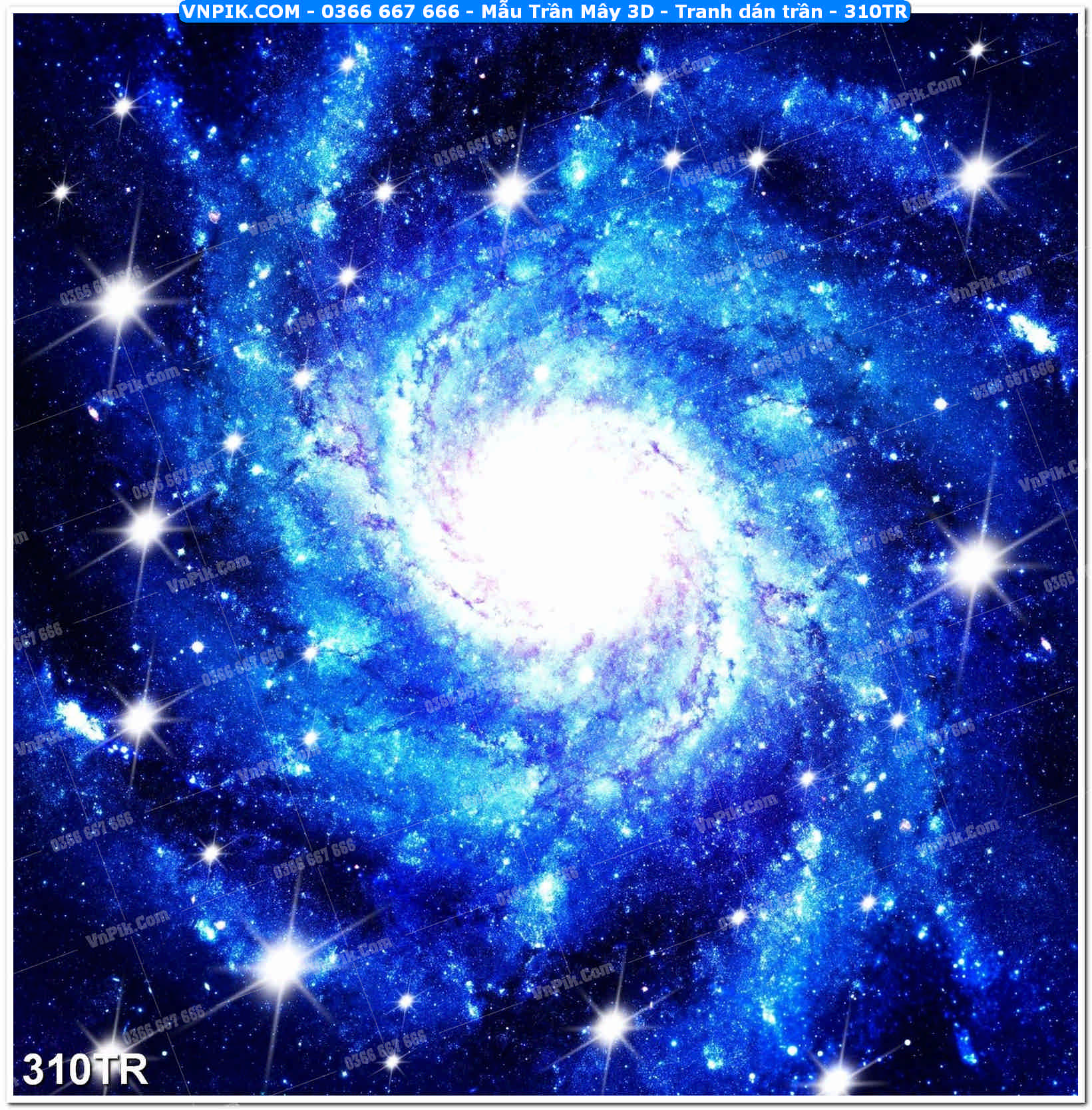 Mẫu Trần Mây 3D – Tranh dán trần 310TR