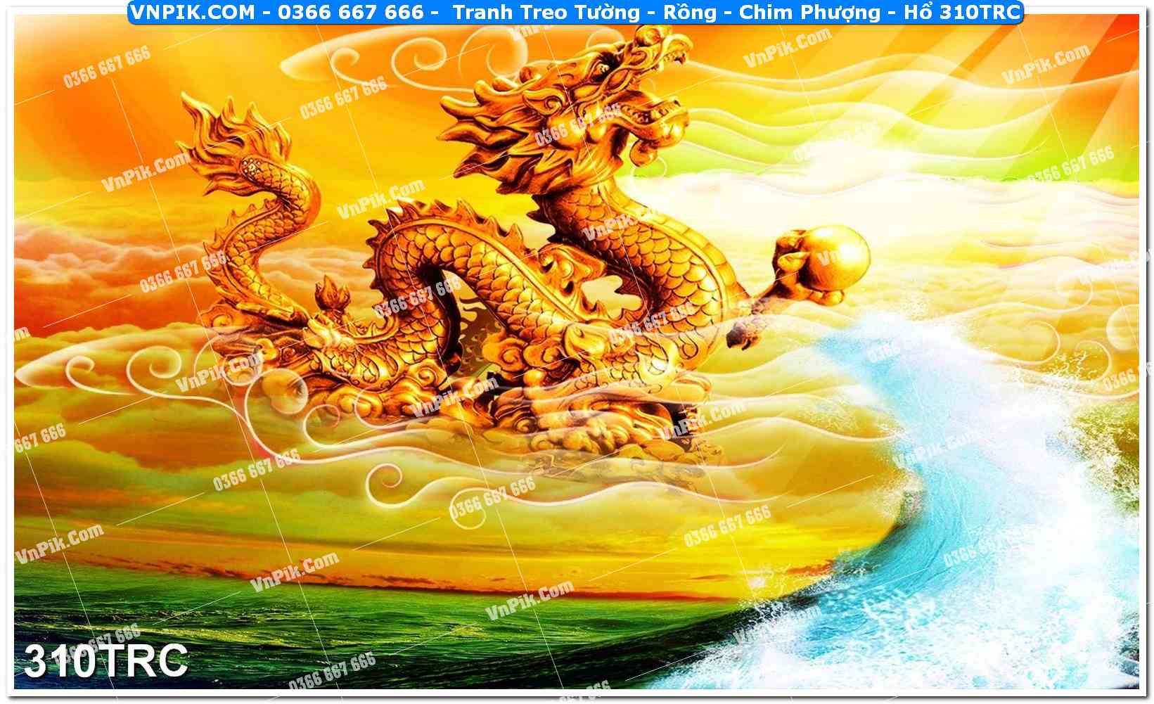 Tranh Treo Tường – Rồng – Chim Phượng – Hổ 310TRC