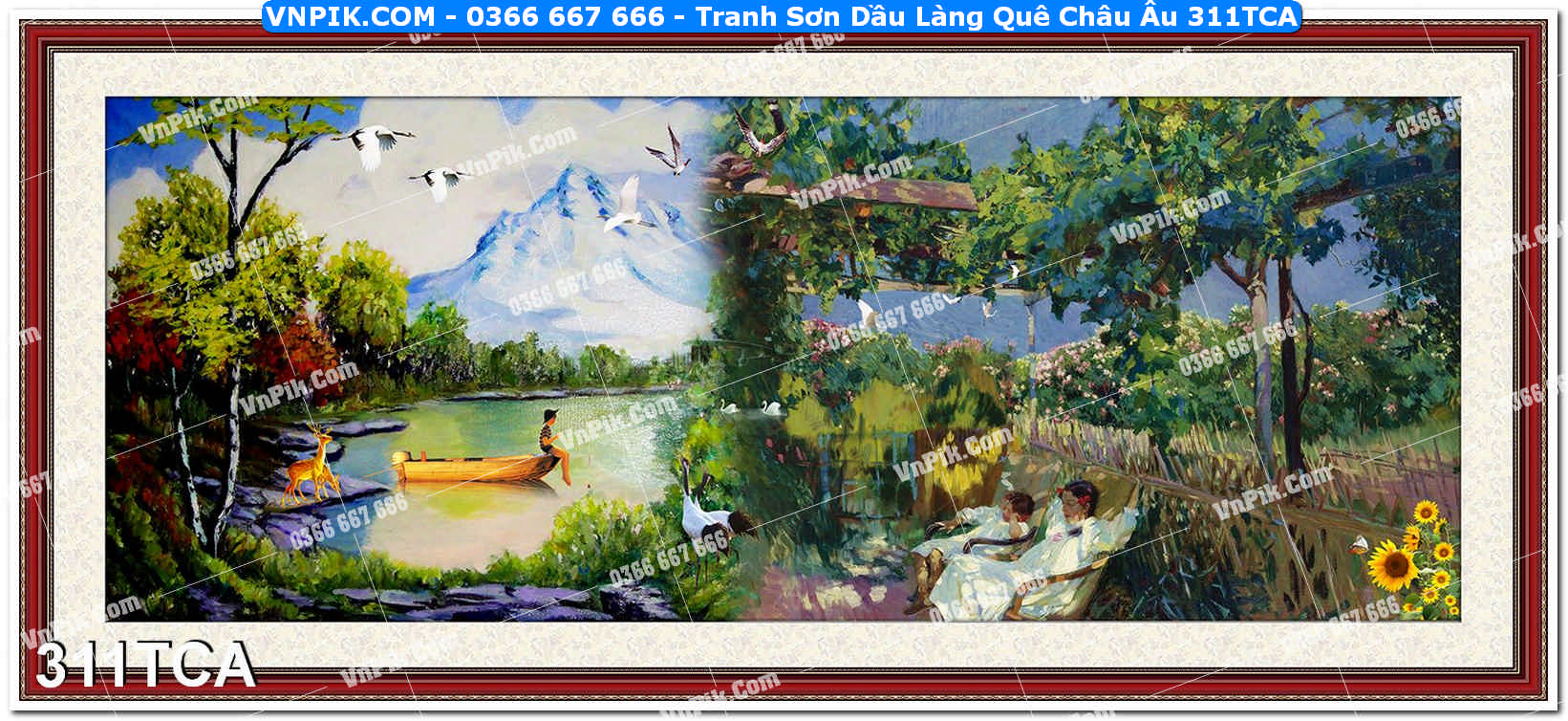 Tranh Sơn Dầu Làng Quê Châu Âu (311TCA)