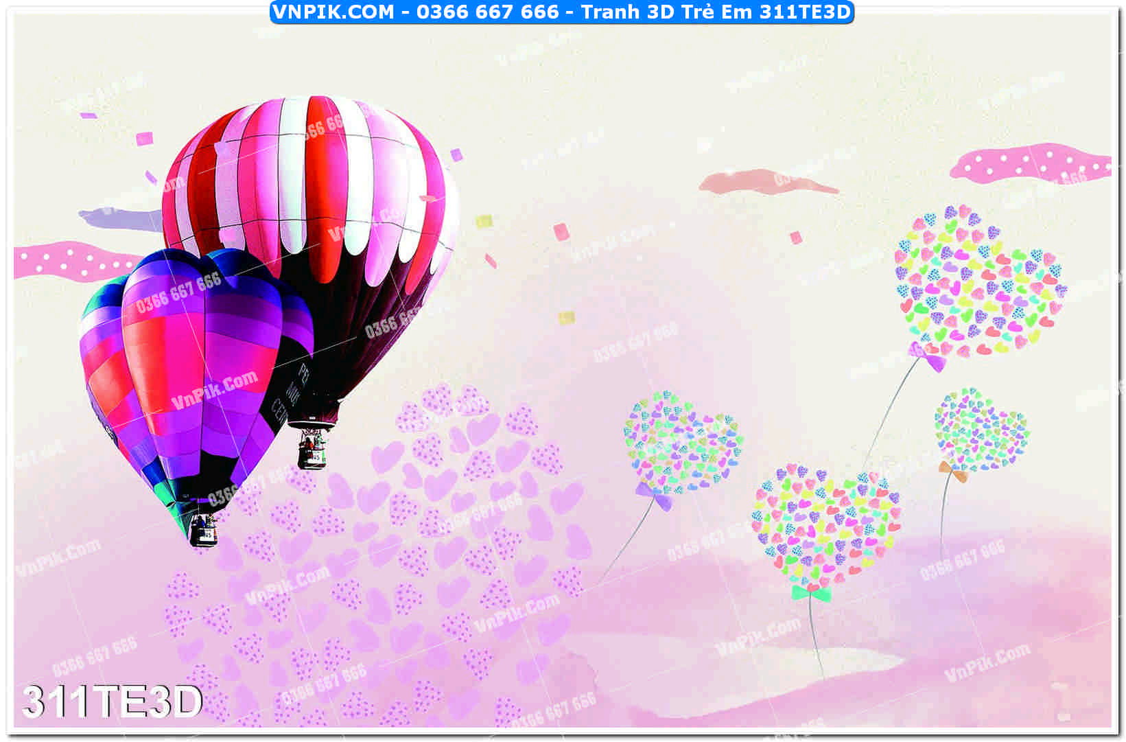 Tranh 3D Trẻ Em 311TE3D