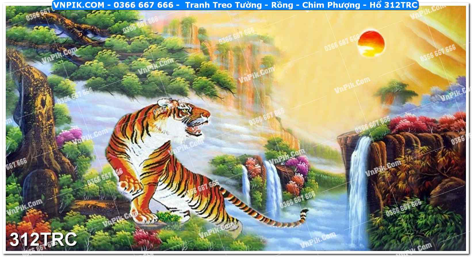 Tranh Treo Tường – Rồng – Chim Phượng – Hổ 312TRC