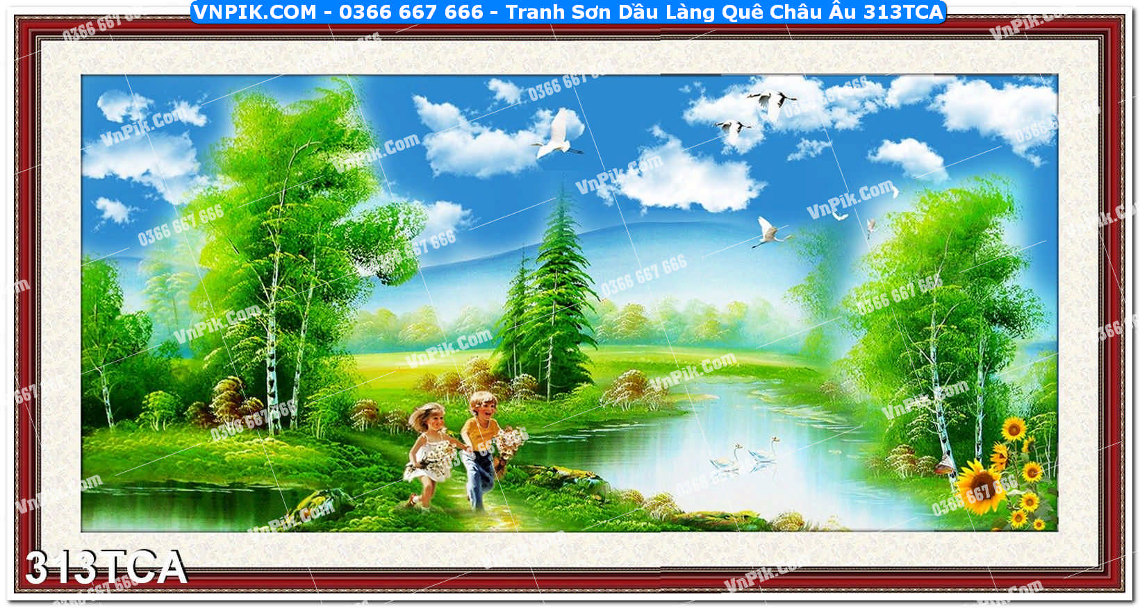 Tranh Sơn Dầu Làng Quê Châu Âu (313TCA)