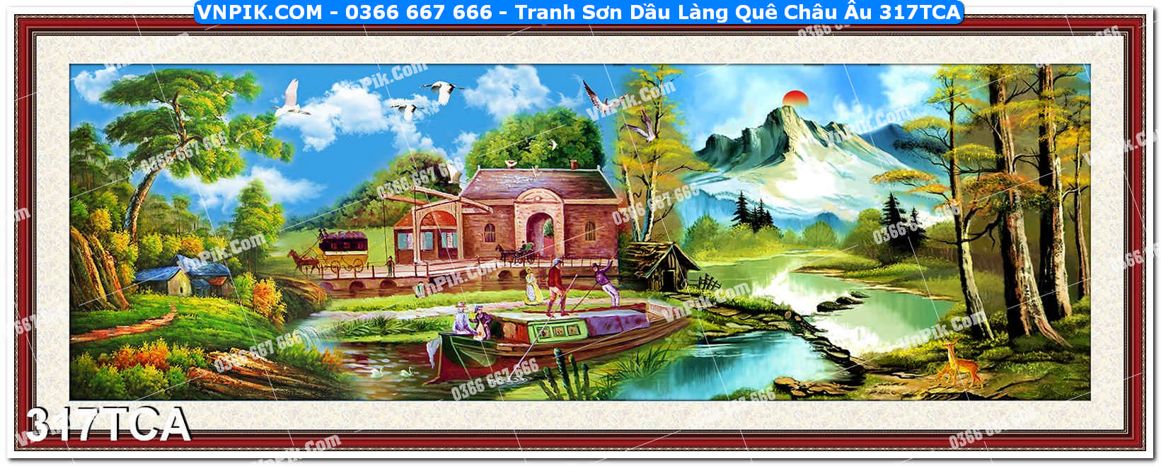 Tranh Sơn Dầu Làng Quê Châu Âu (317TCA)