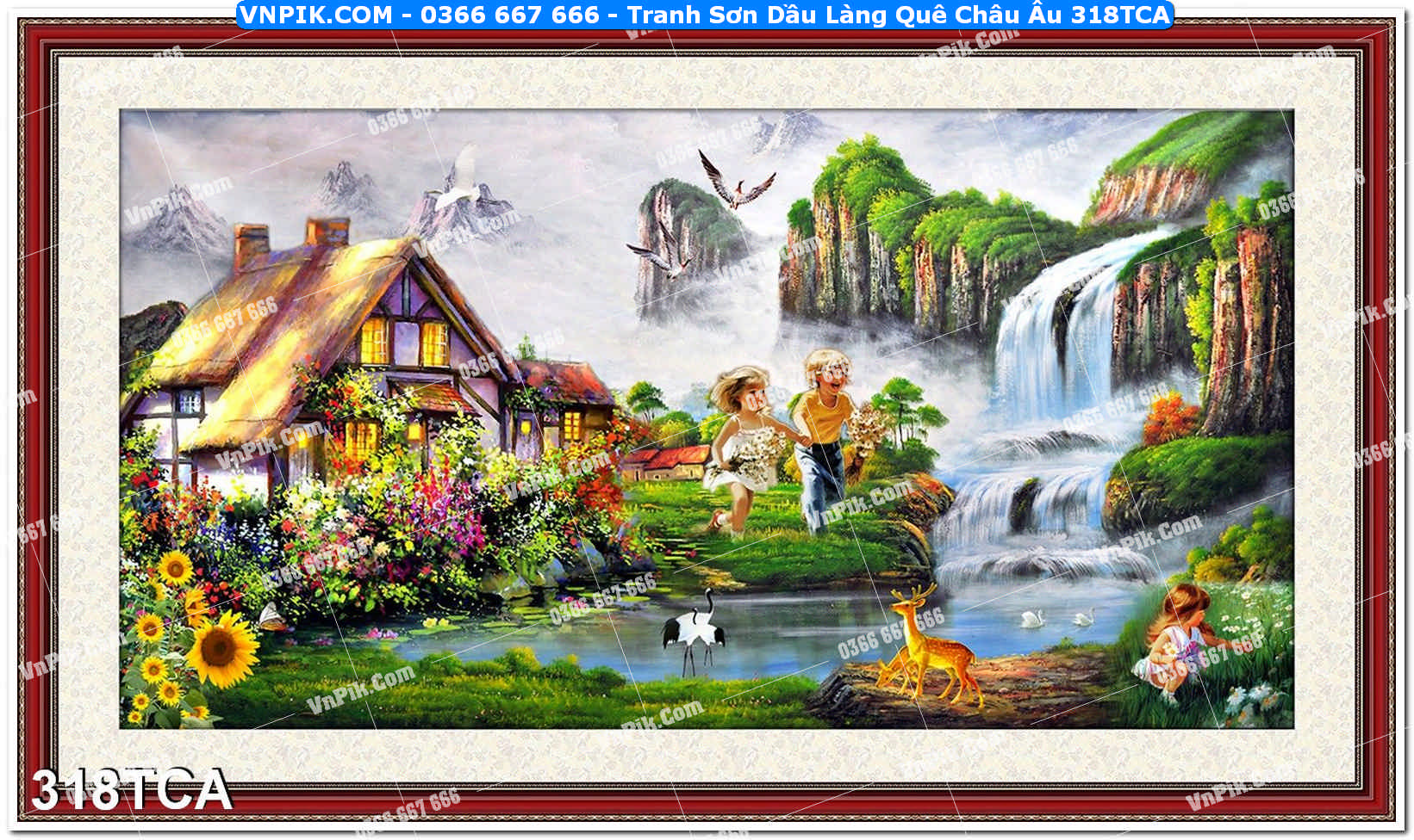 Tranh Sơn Dầu Làng Quê Châu Âu (318TCA)