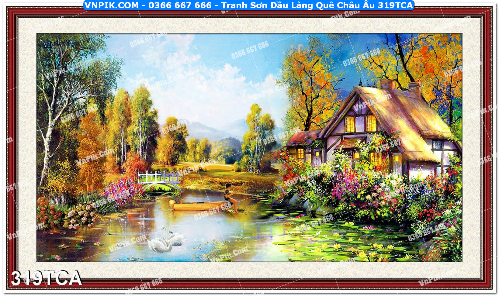 Tranh Sơn Dầu Làng Quê Châu Âu (319TCA)