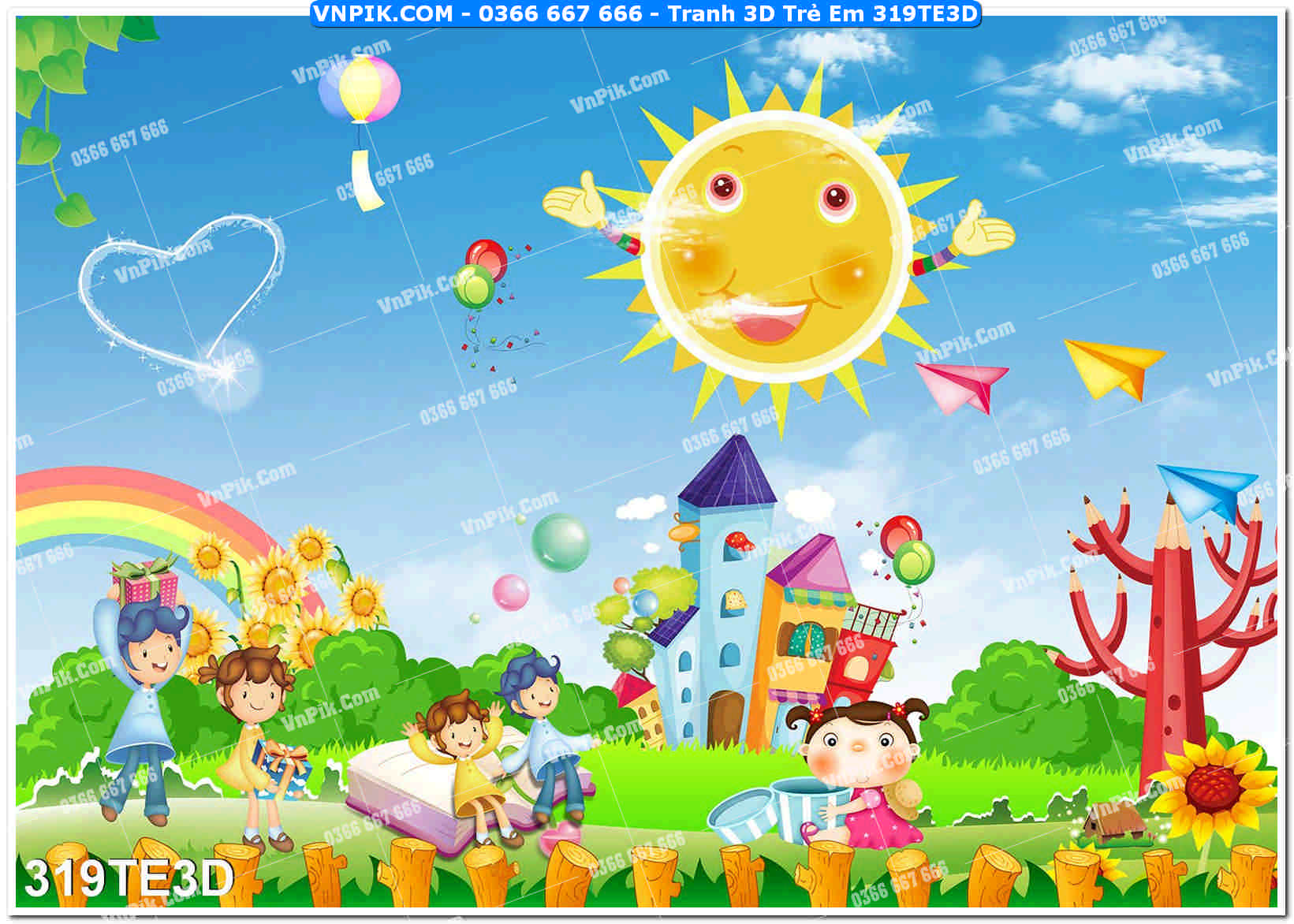 Tranh 3D Trẻ Em 319TE3D