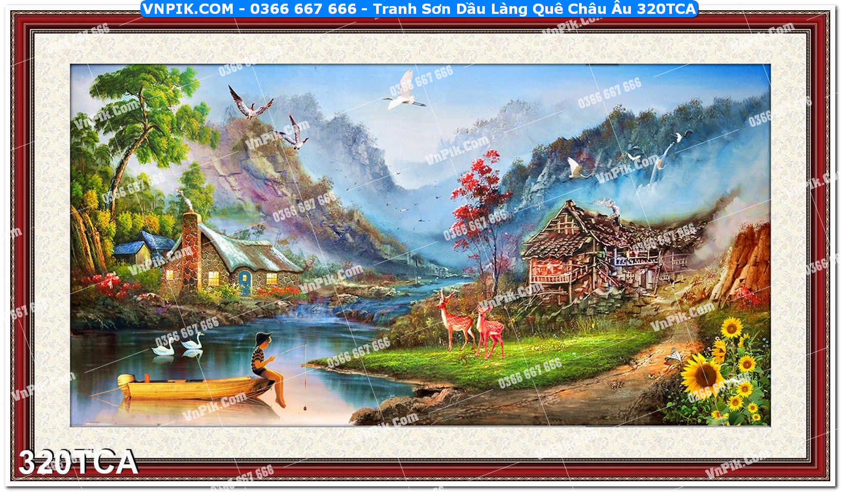 Tranh Sơn Dầu Làng Quê Châu Âu (320TCA)