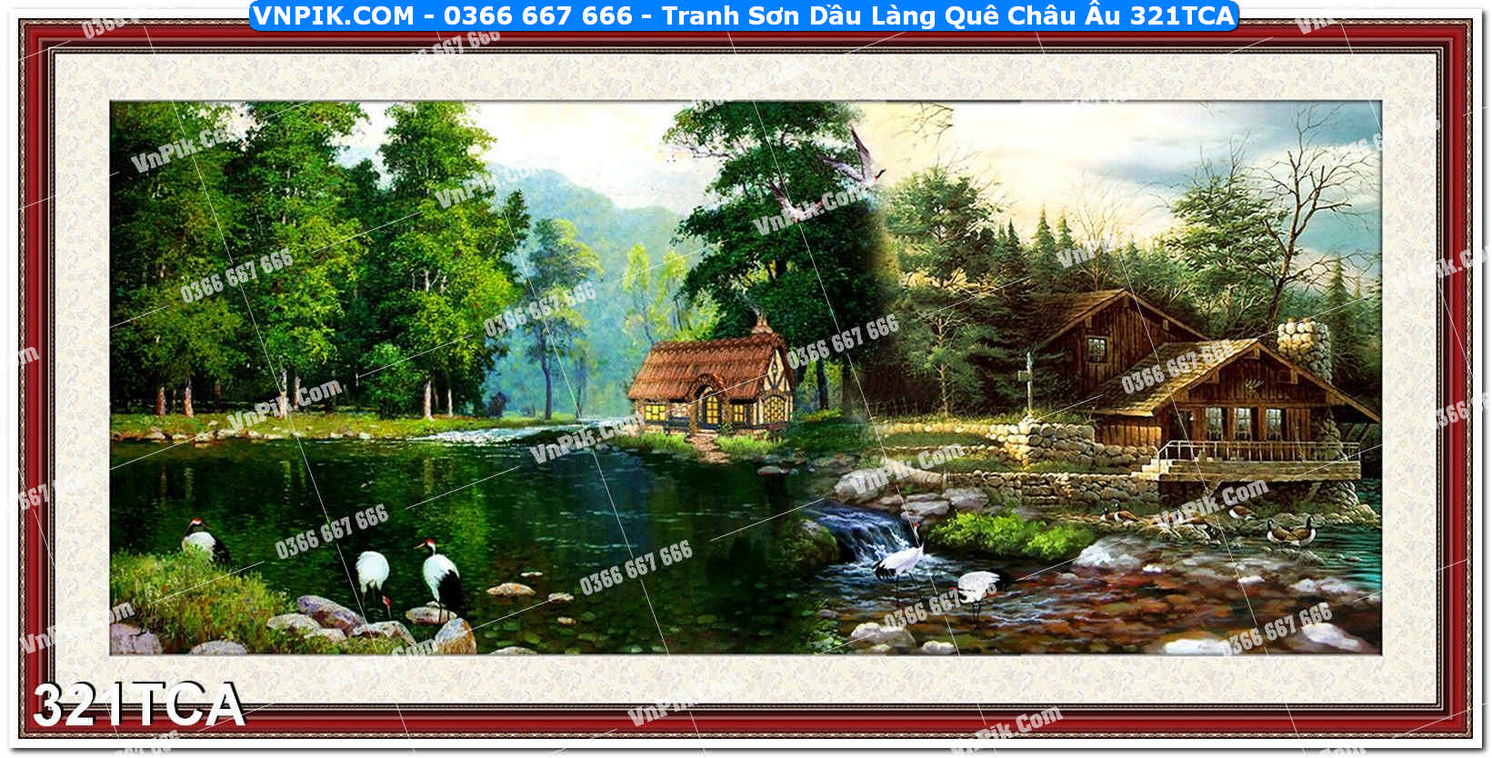 Tranh Sơn Dầu Làng Quê Châu Âu (321TCA)