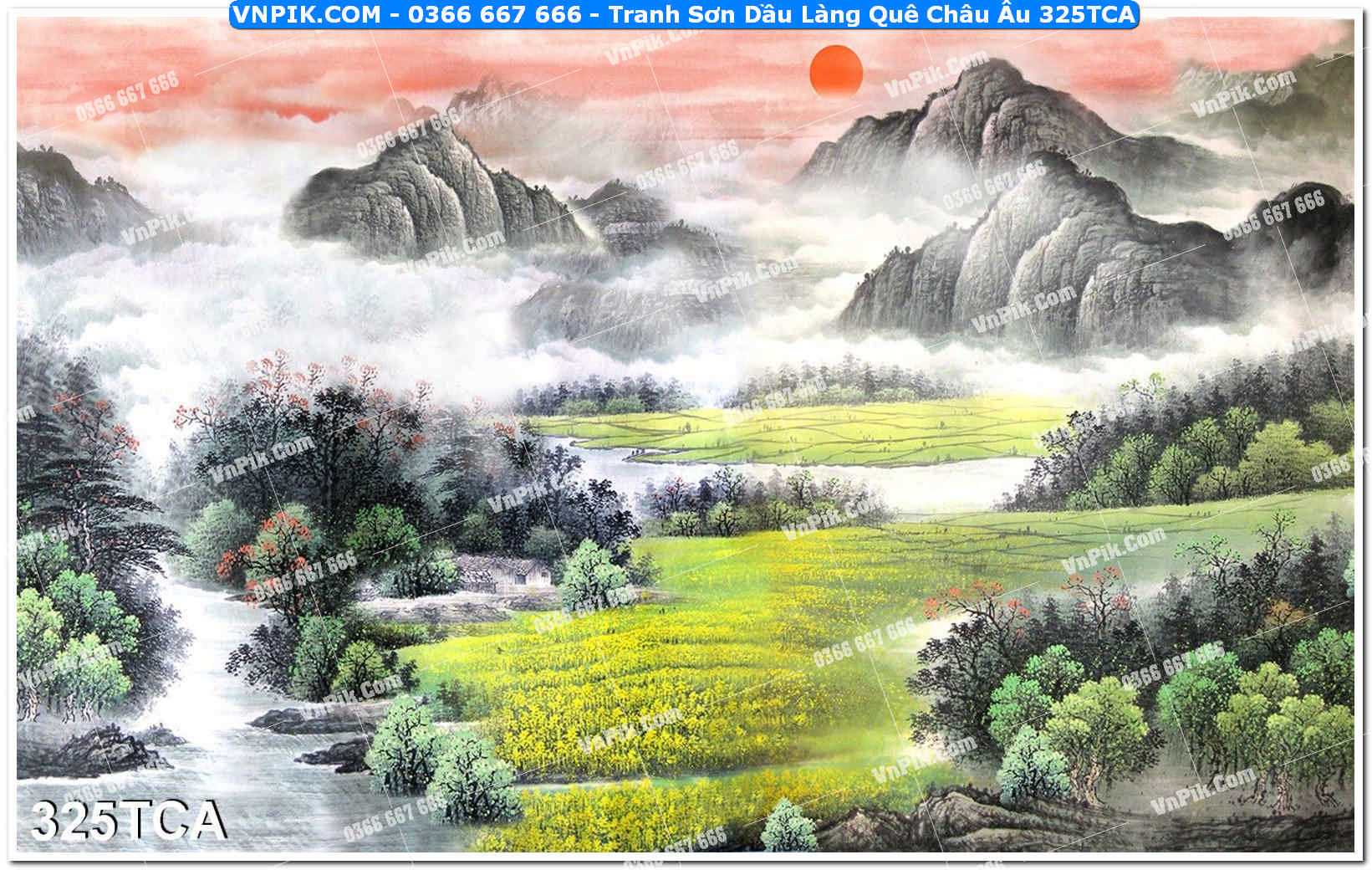 Tranh Sơn Dầu Làng Quê Châu Âu (325TCA)