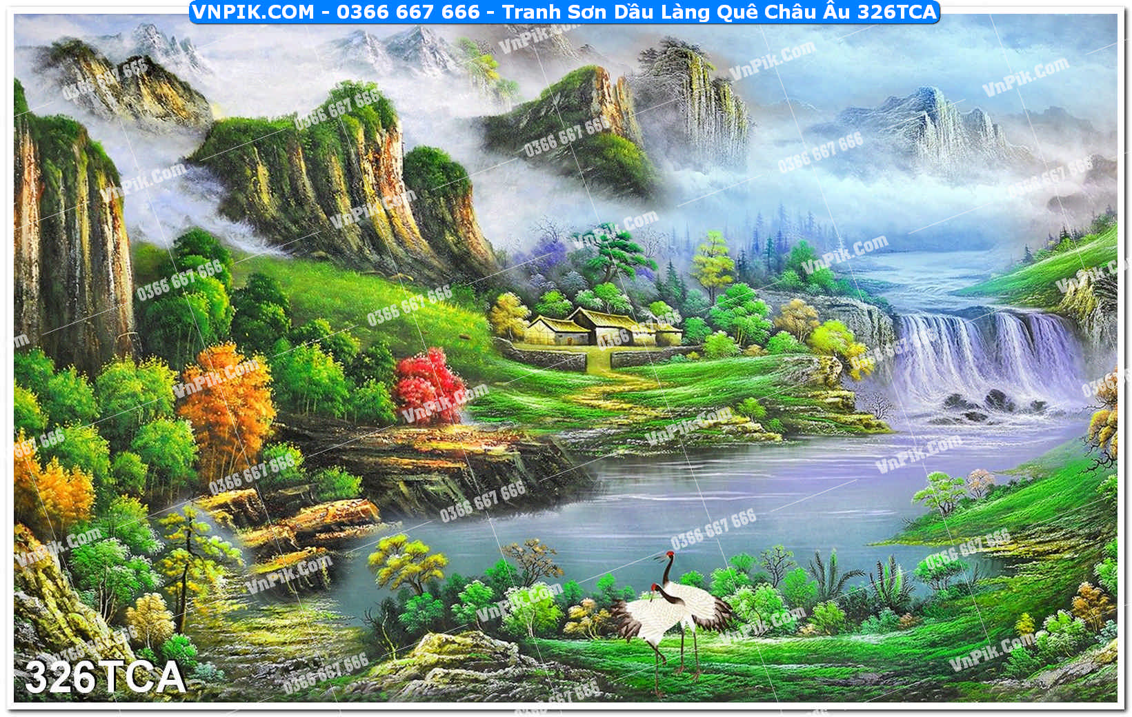 Tranh Sơn Dầu Làng Quê Châu Âu (326TCA)