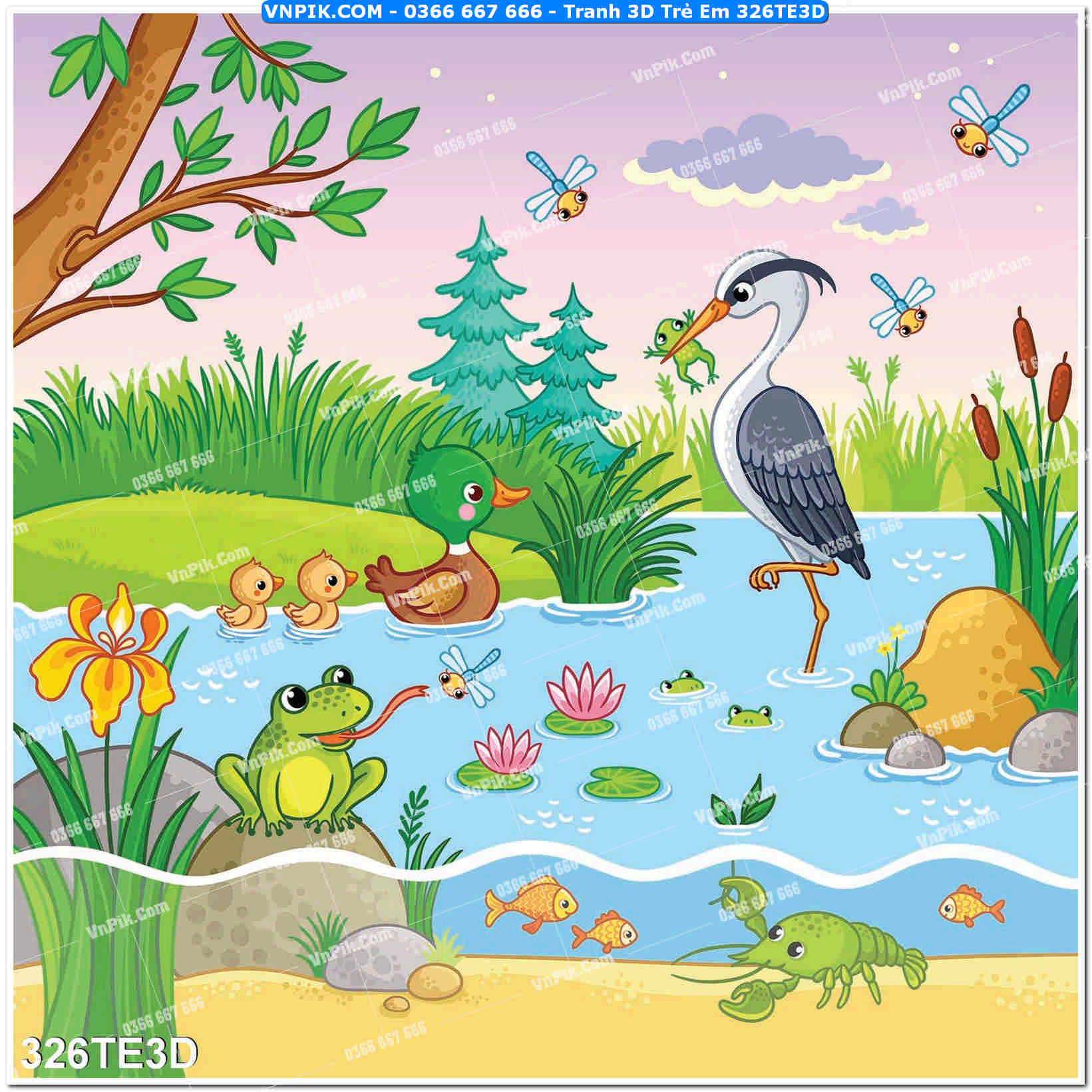 Tranh 3D Trẻ Em 326TE3D